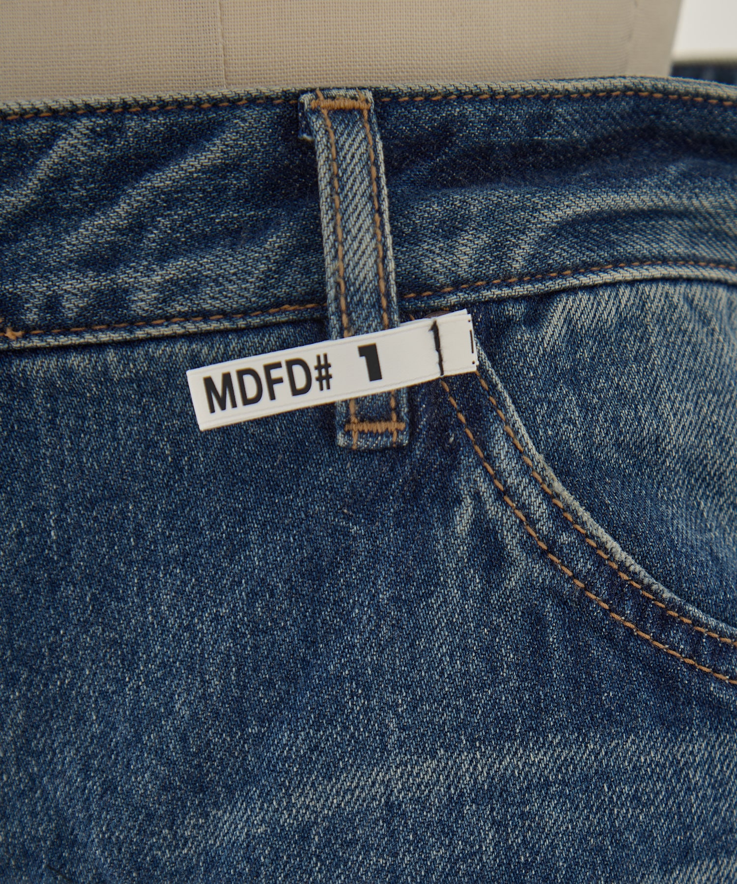 DENIM PANTS COMBINED SKIRT Maison MIHARA YASUHIRO