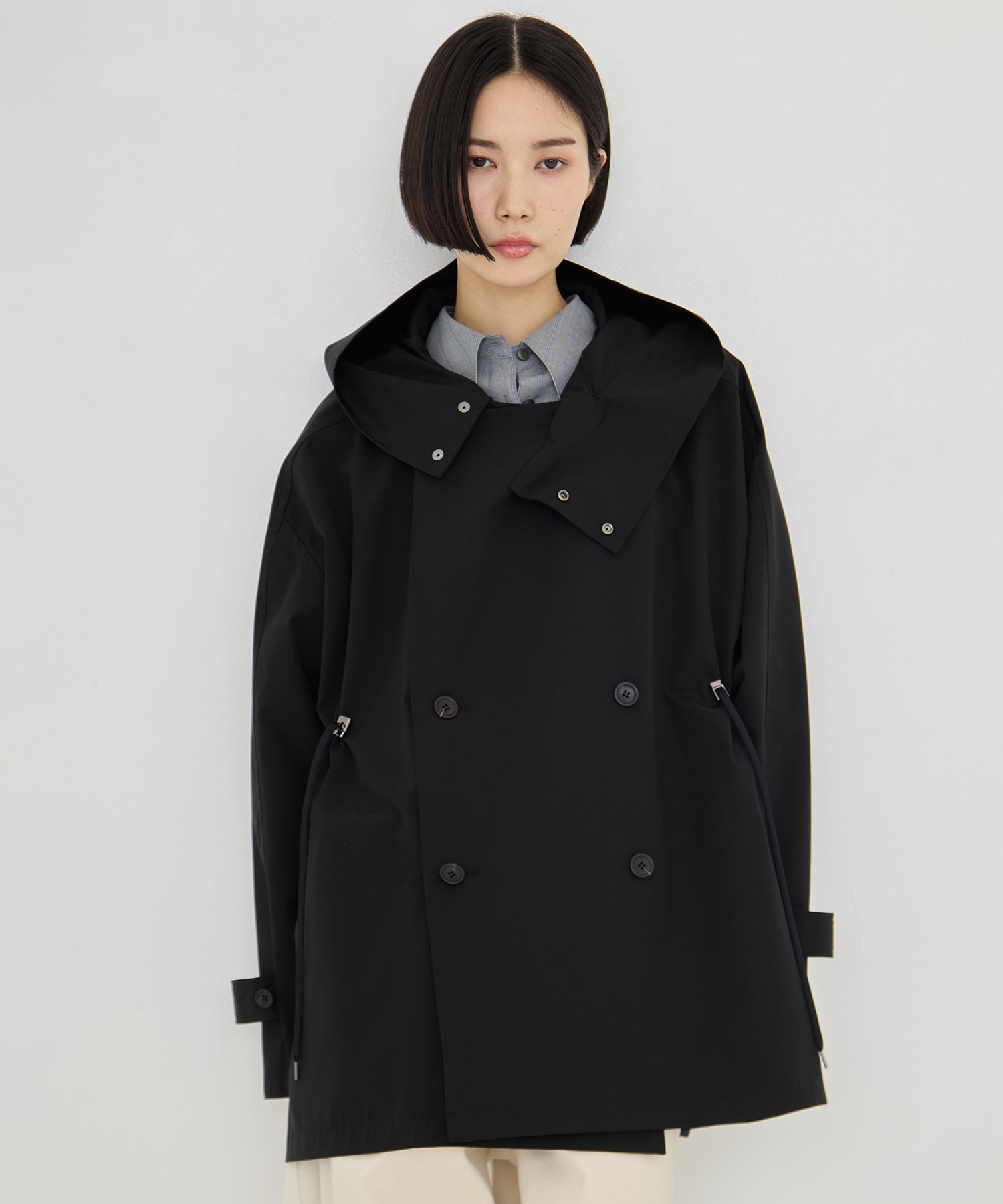 グログランスタンドカラーブルゾン VACHEMENT