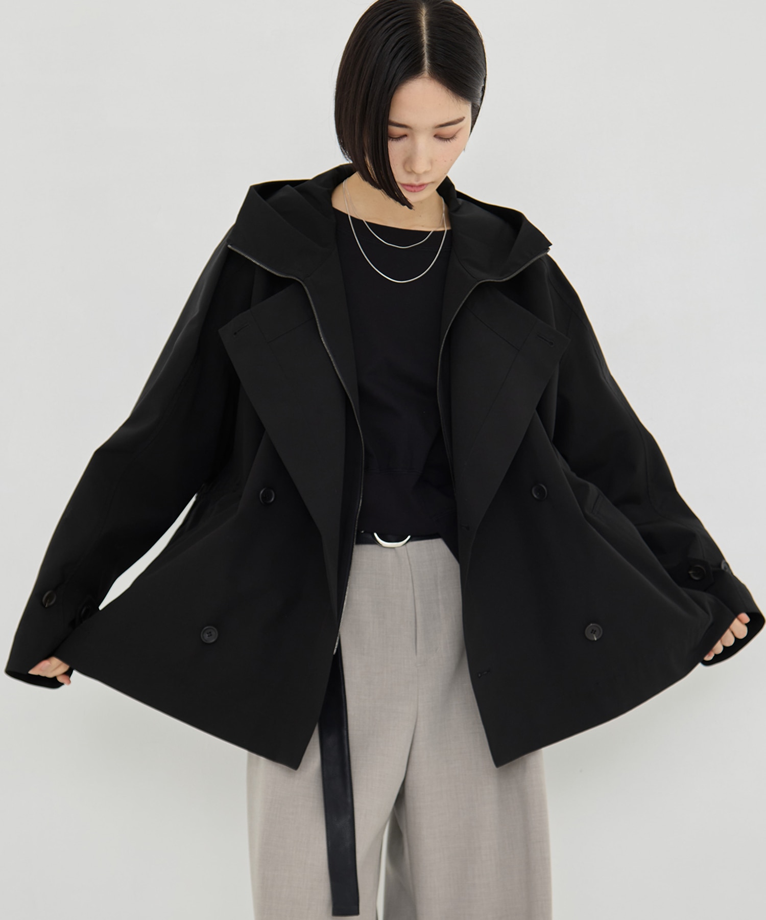 リサイクルナイロンタスランレイヤードブルゾン VACHEMENT