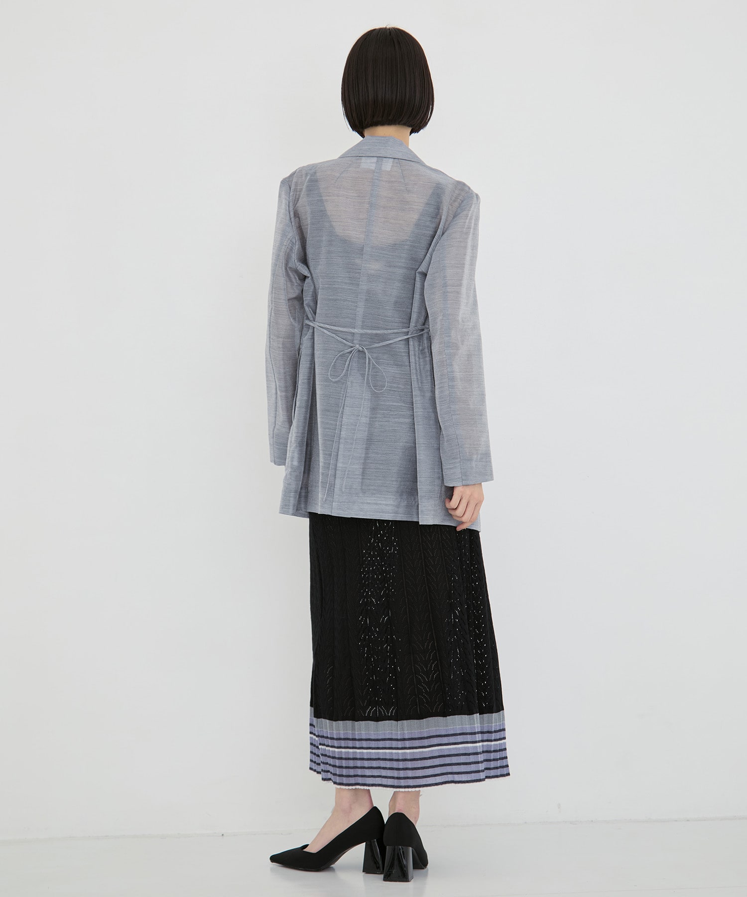 Wool Nylon Shimmering Jacket Mame Kurogouchi