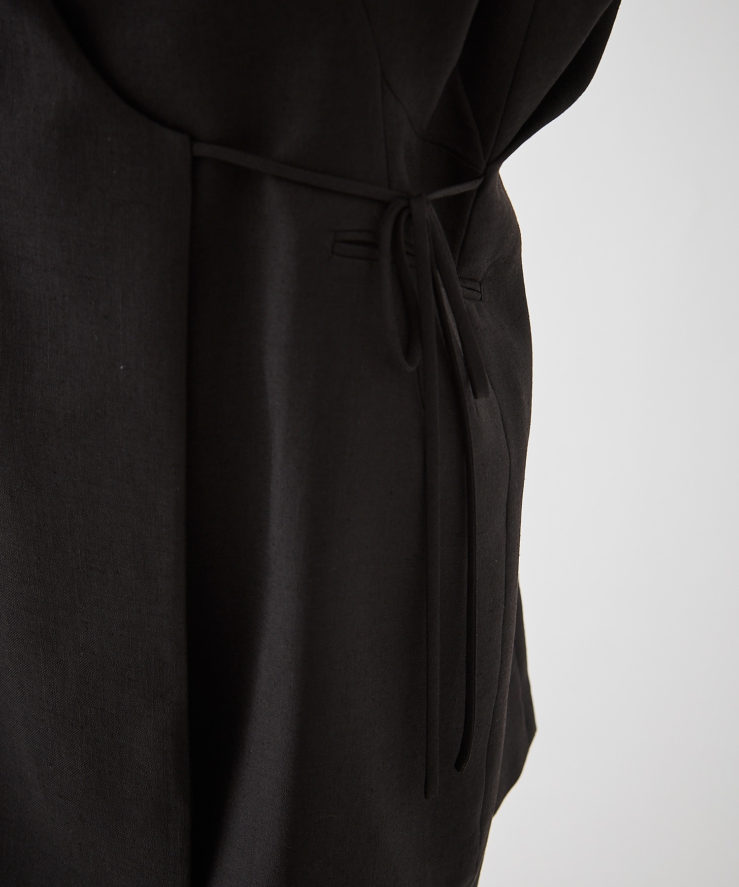 Triacetate Polyester Collarless Jacket Mame Kurogouchi
