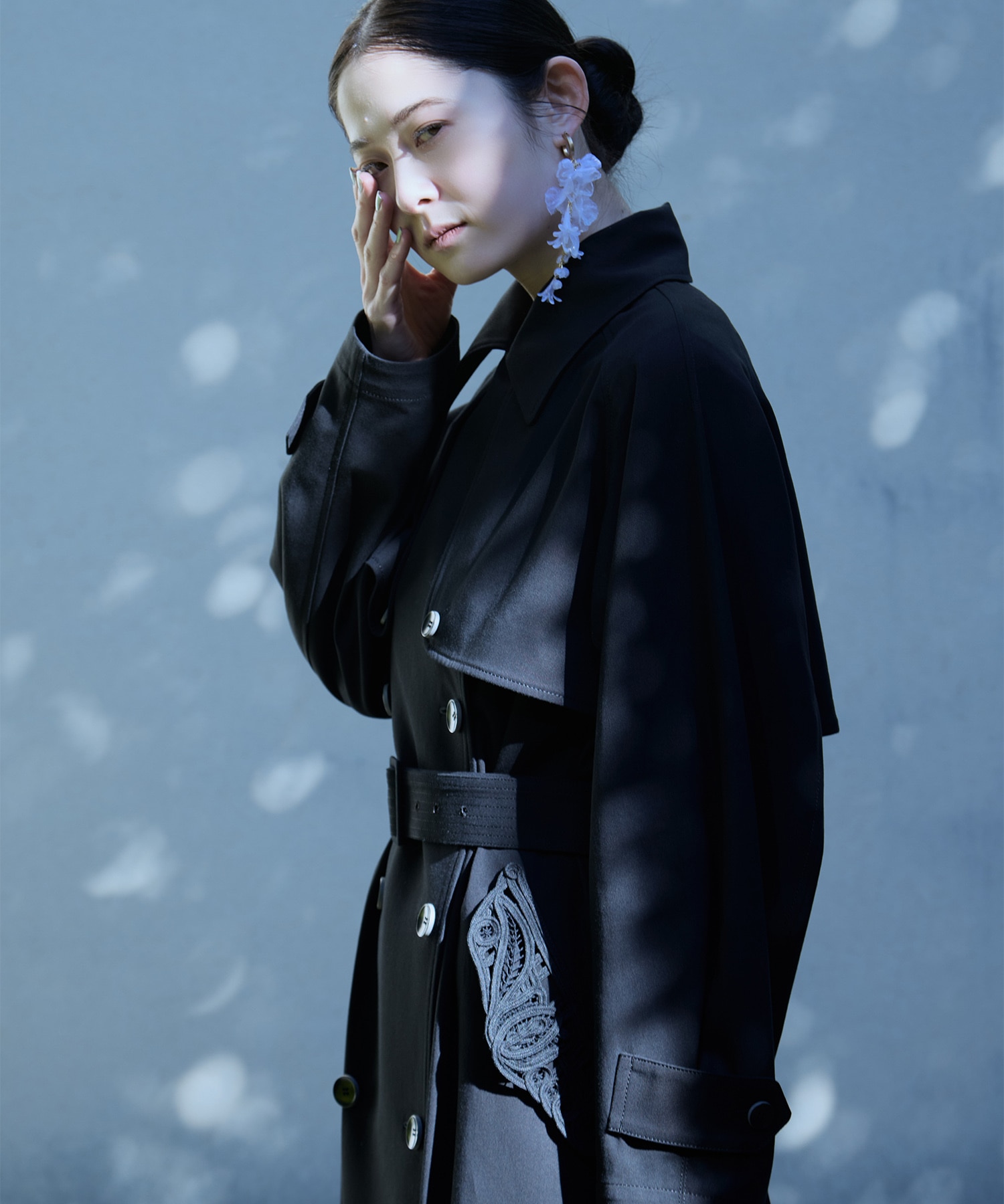 別注Cording Embroidery Detailed Trench Coat Mame Kurogouchi