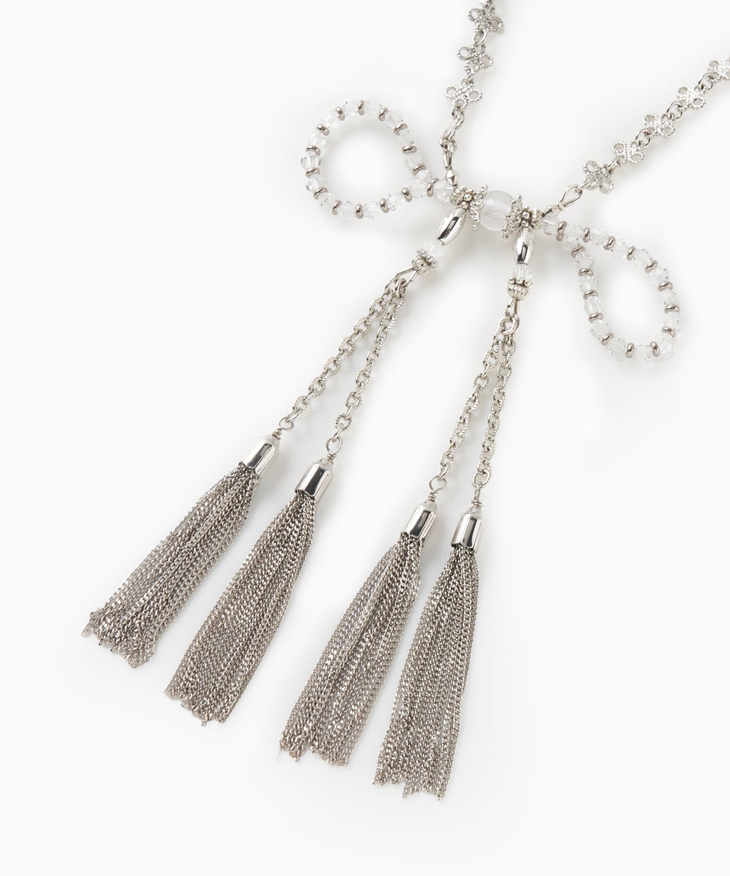 crystal ribbon chain necklace tanakadaisuke