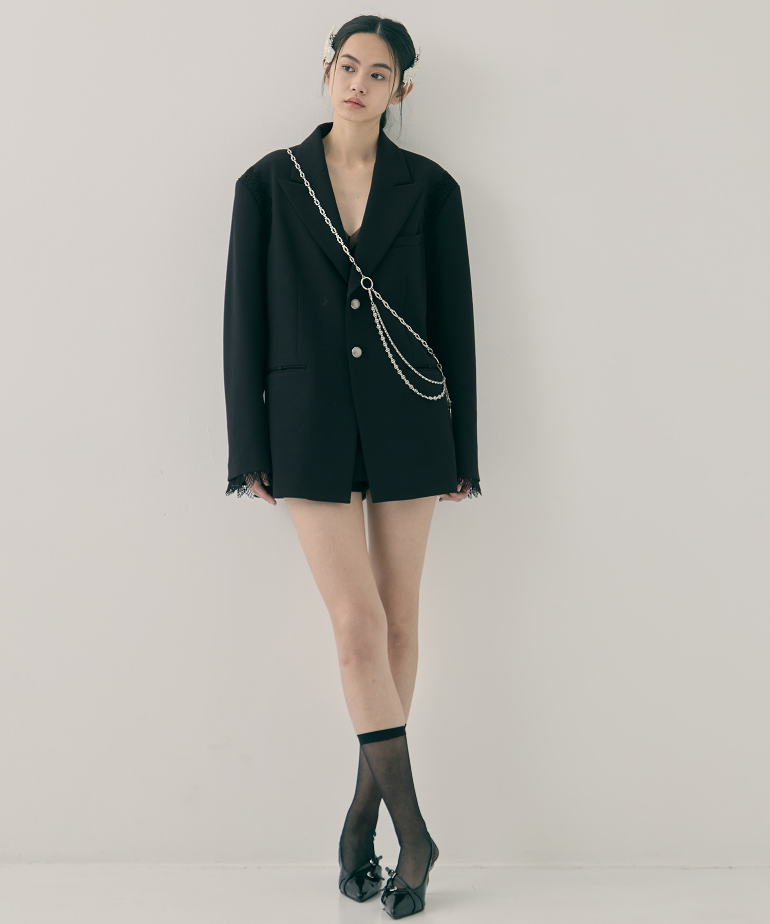 grand feather beads barrette right tanakadaisuke