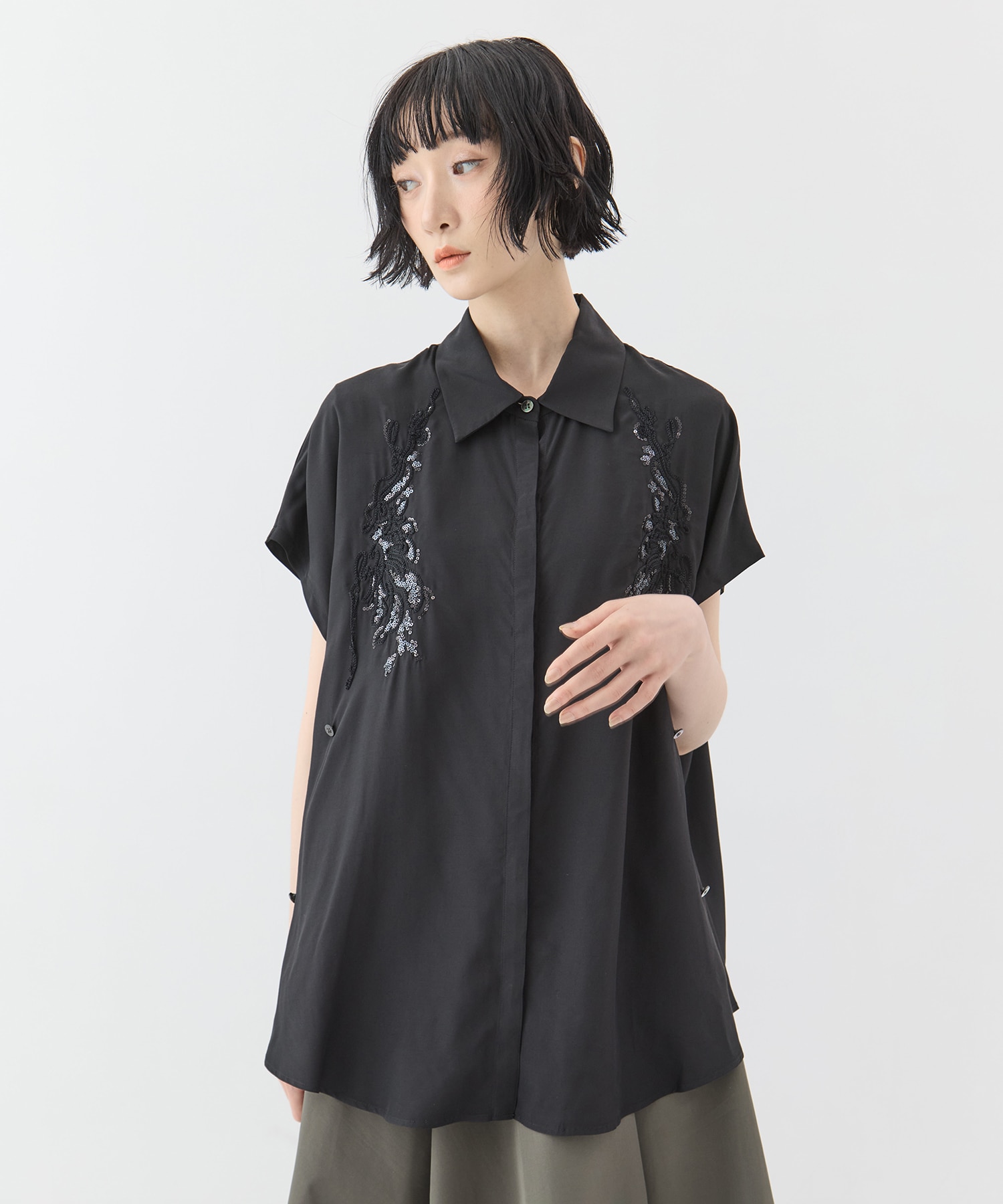 Veil embroidered shirt MURRAL