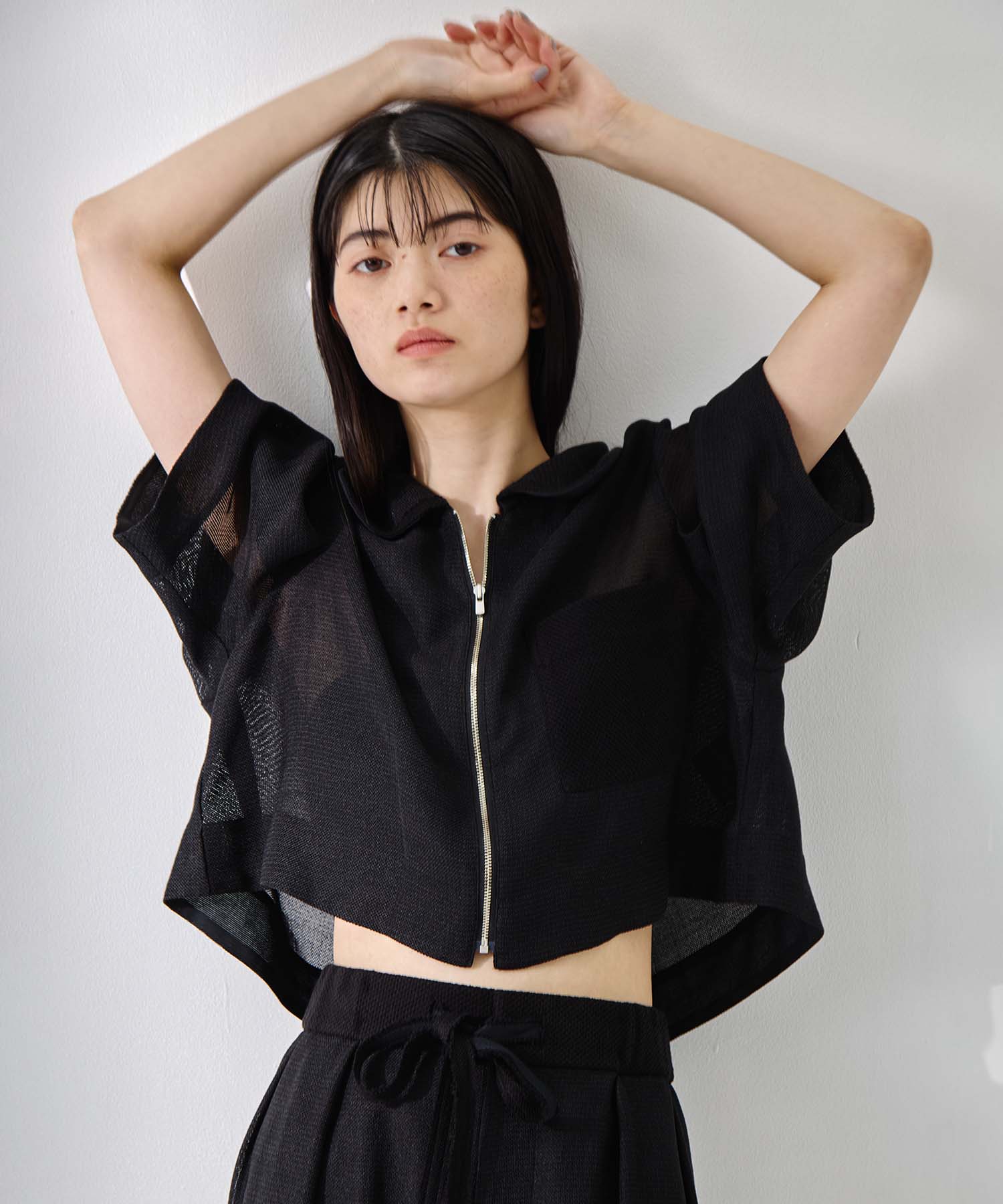Washable Mesh Shirt Blouson STUDIOUS