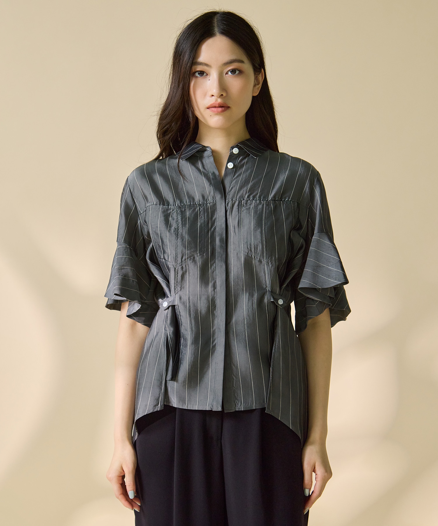 Hem Flare 2way Blouse STUDIOUS