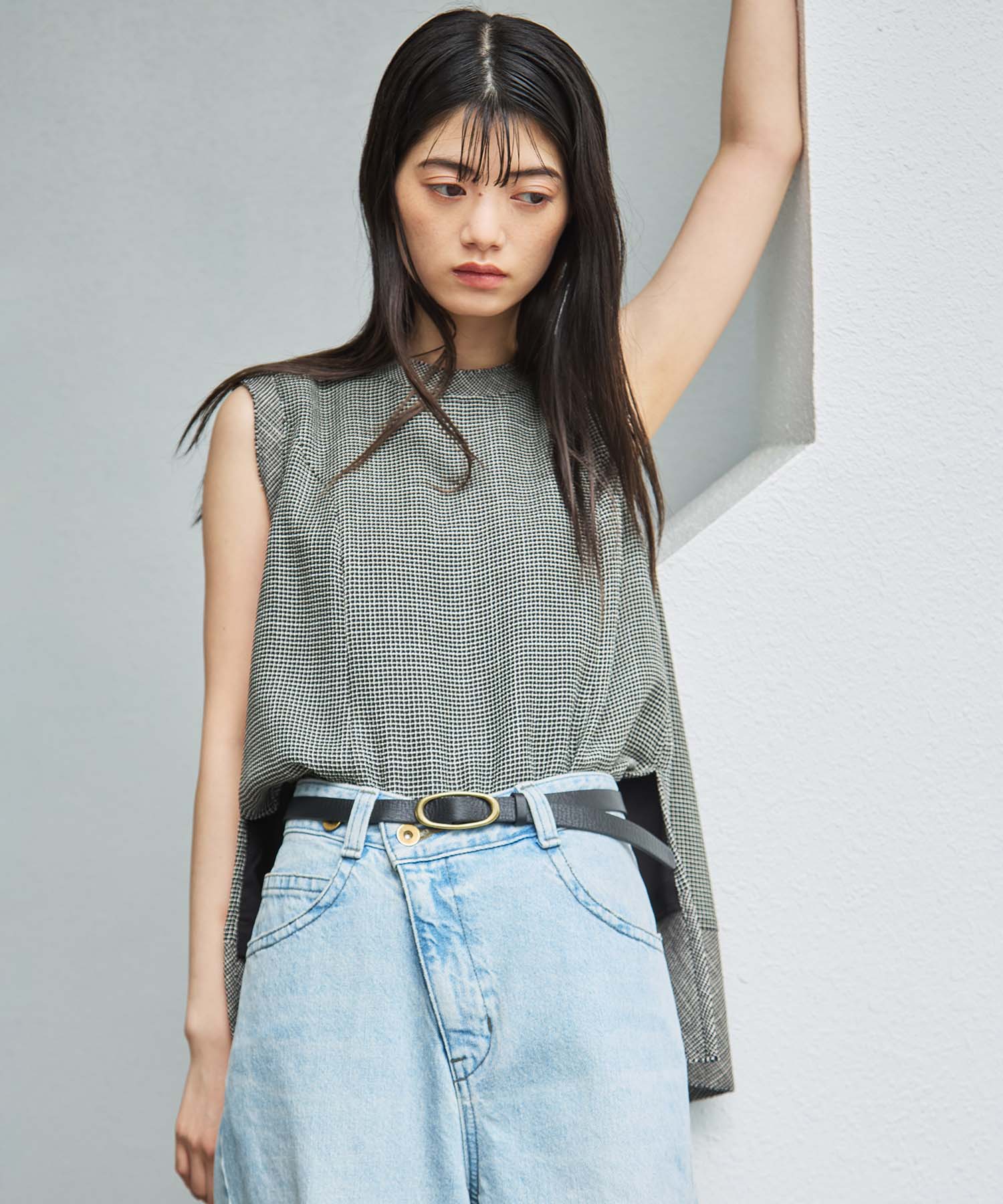 Sleeveless Washable Mesh Blouse 