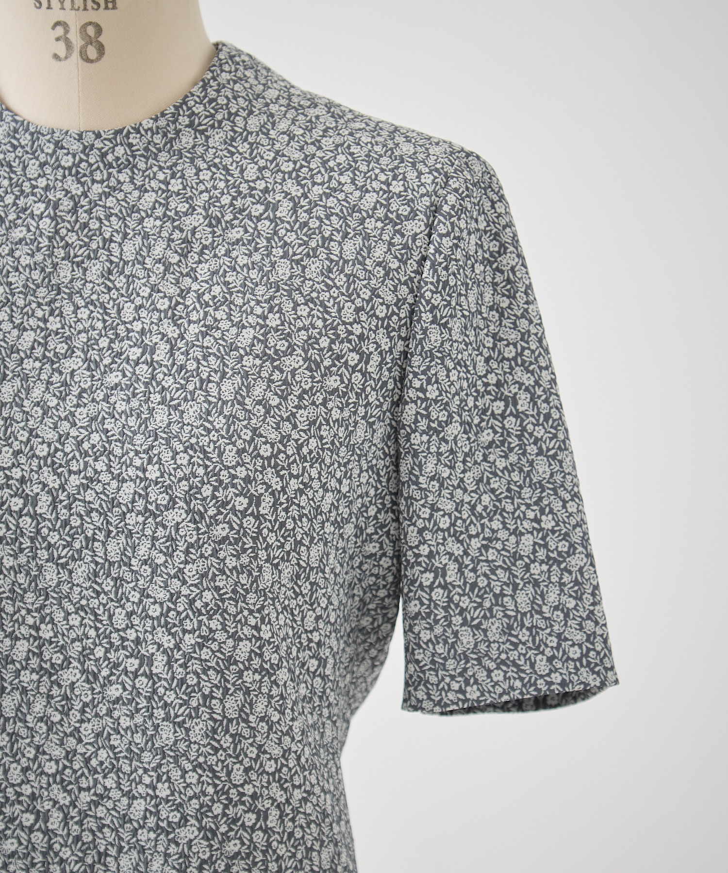Floral Jacquard Open Back Top Mame Kurogouchi