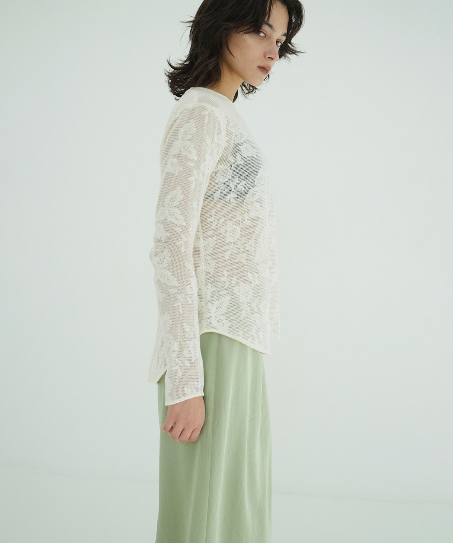 BACK DESIGN FLOWER LACE TOPS CLANE