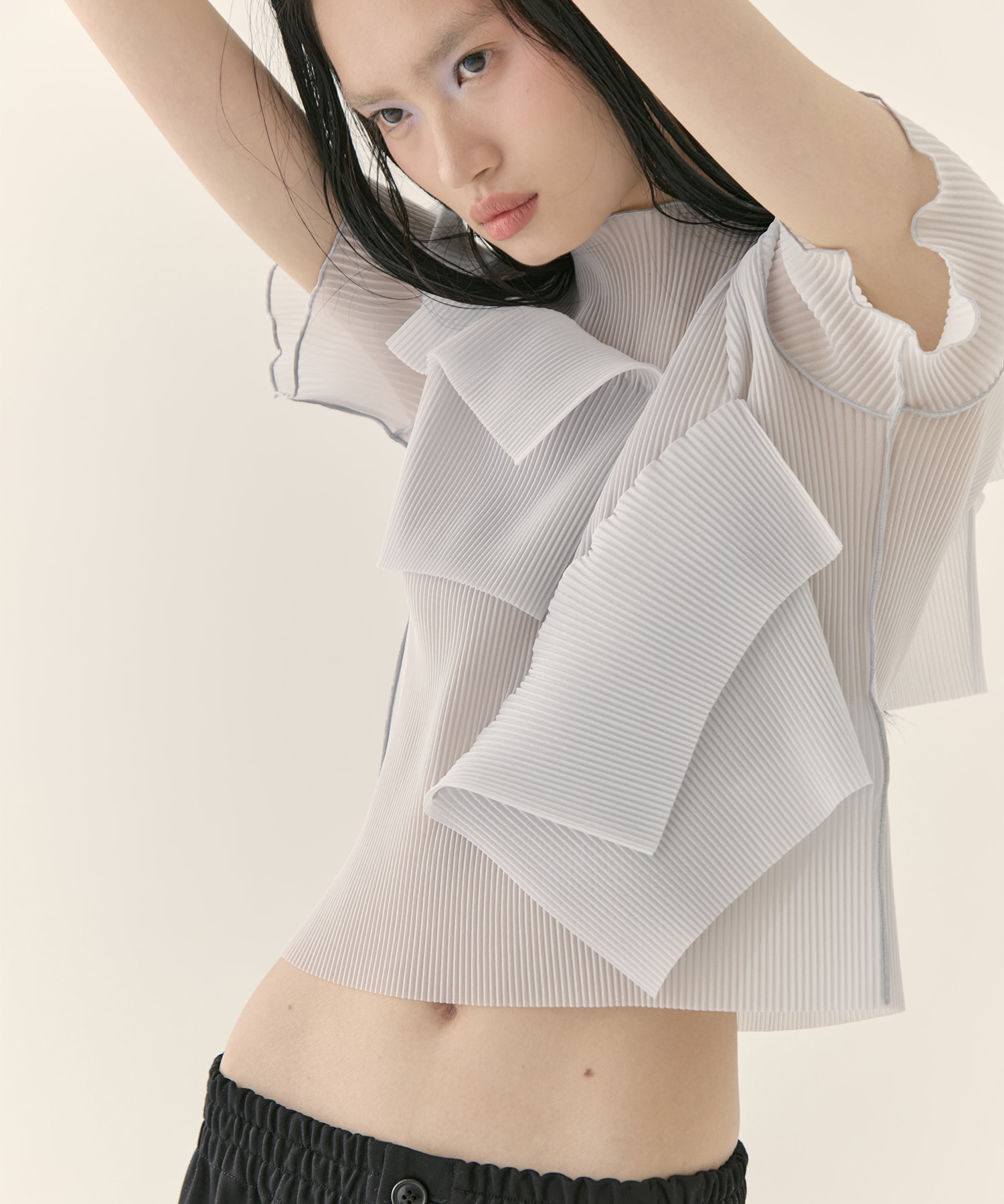 別注 SHEER SHORT SLEEVE TOP kotohayokozawa