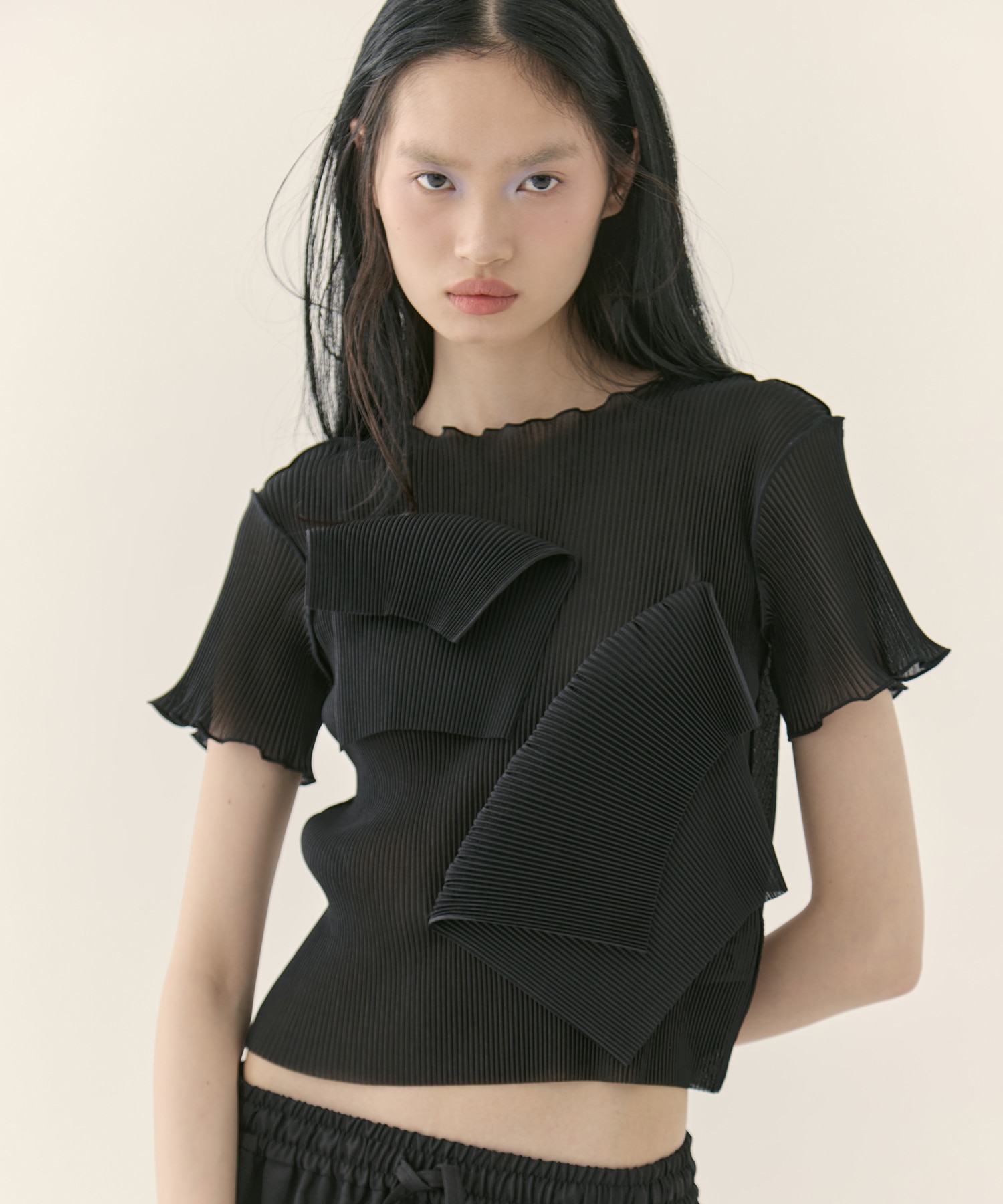 別注 SHEER SHORT SLEEVE TOP kotohayokozawa