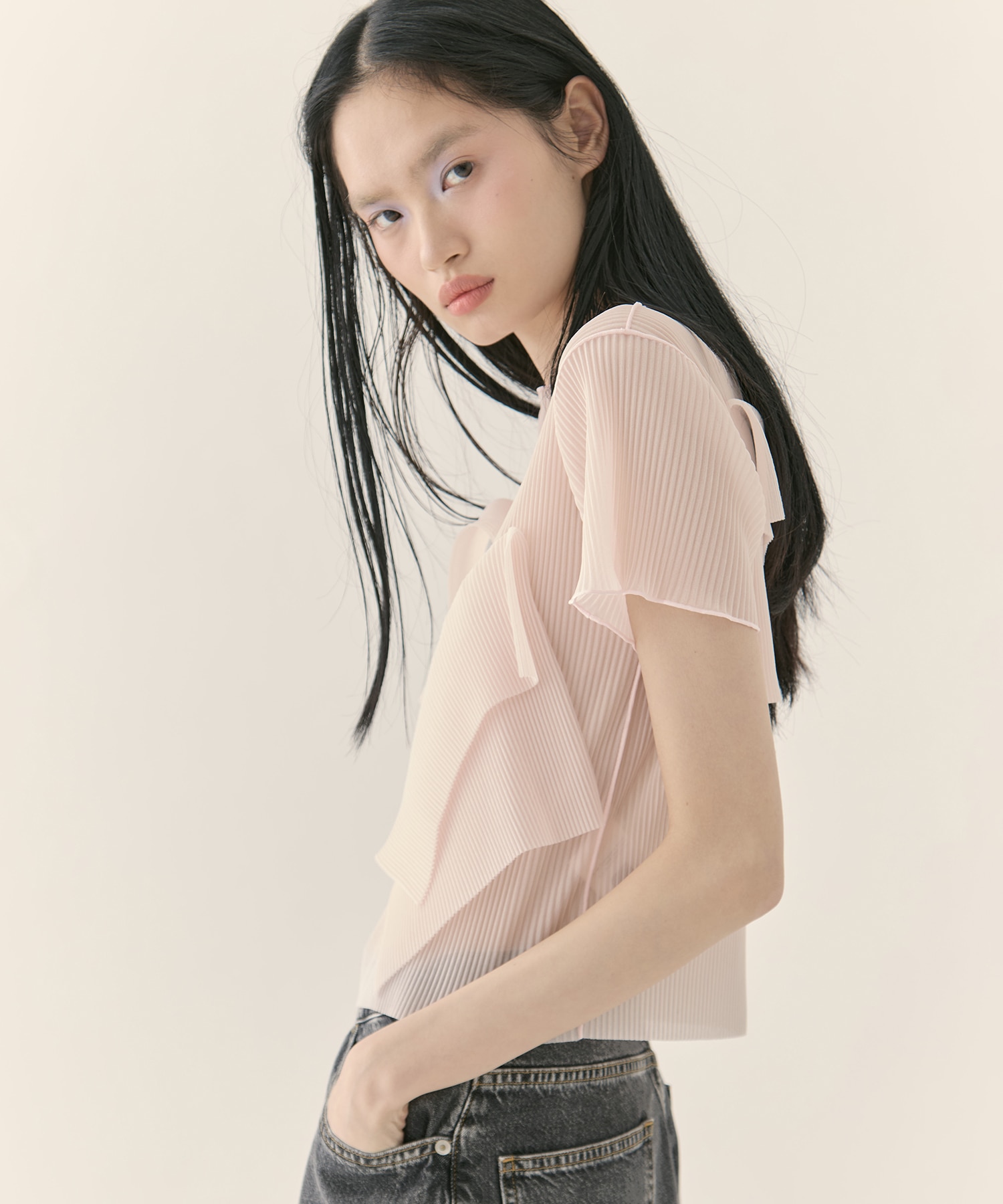 別注 SHEER SHORT SLEEVE TOP kotohayokozawa