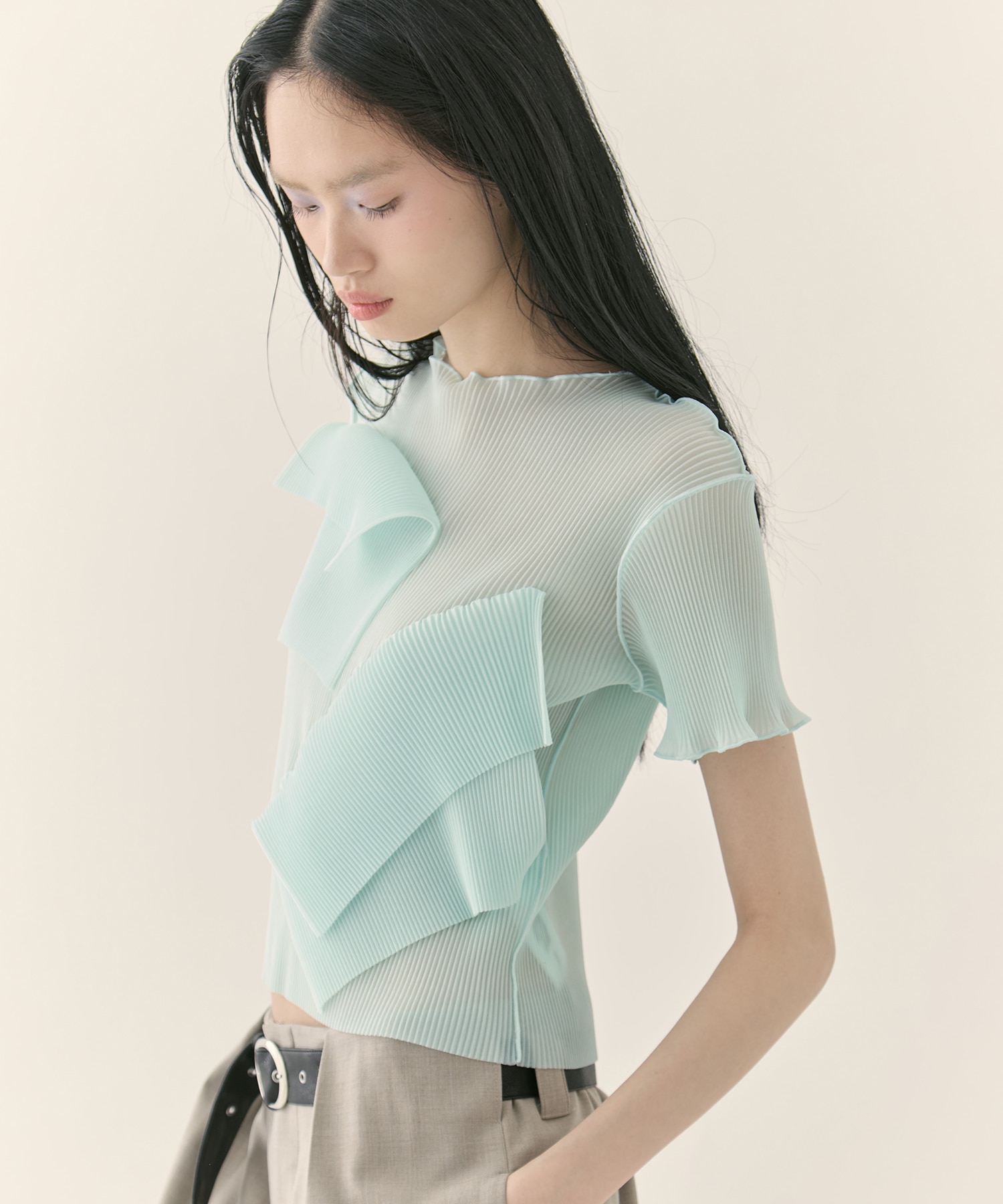 別注 SHEER SHORT SLEEVE TOP kotohayokozawa