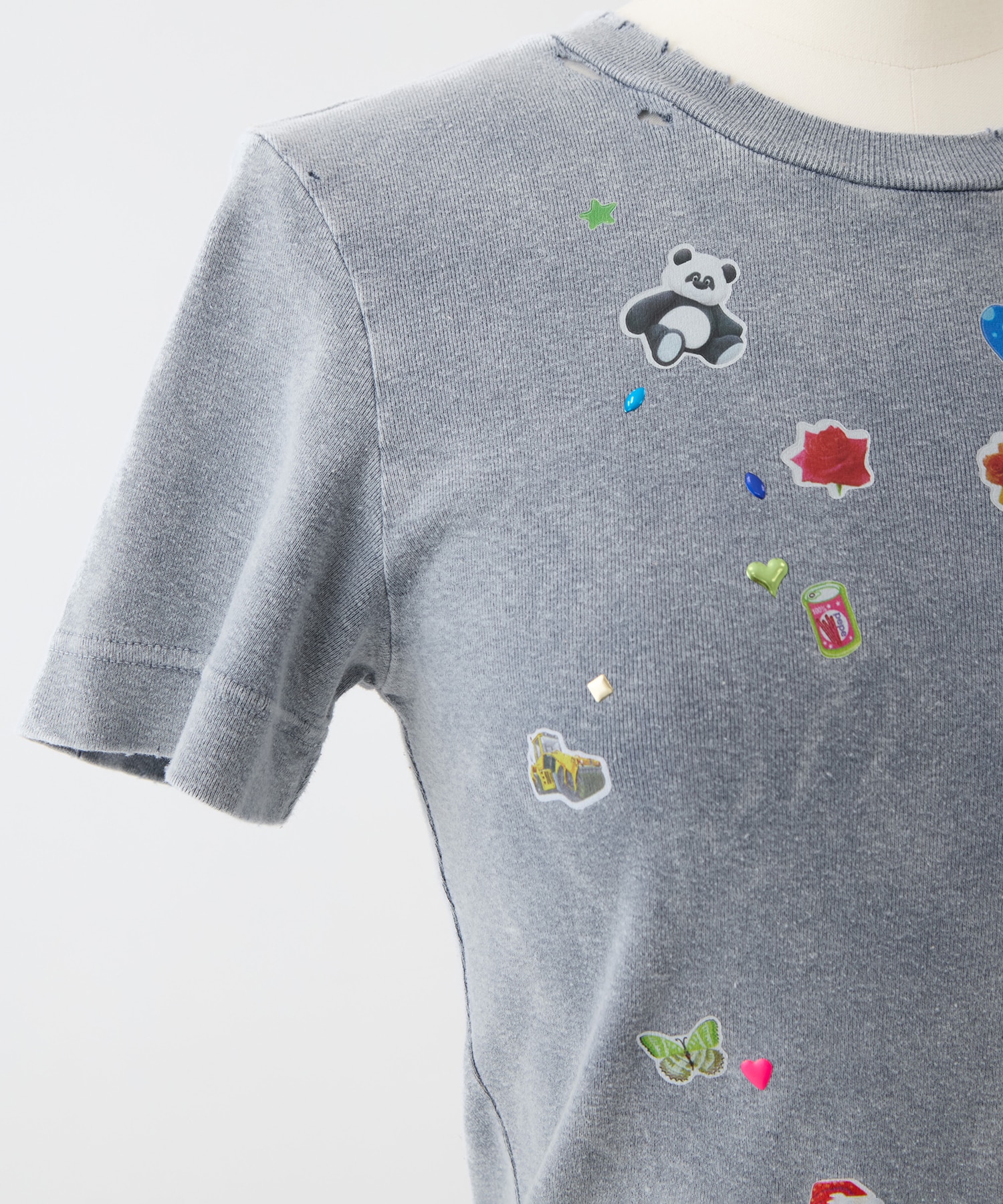 BLEACHED KIDS STICKER MINI TEE Maison MIHARA YASUHIRO