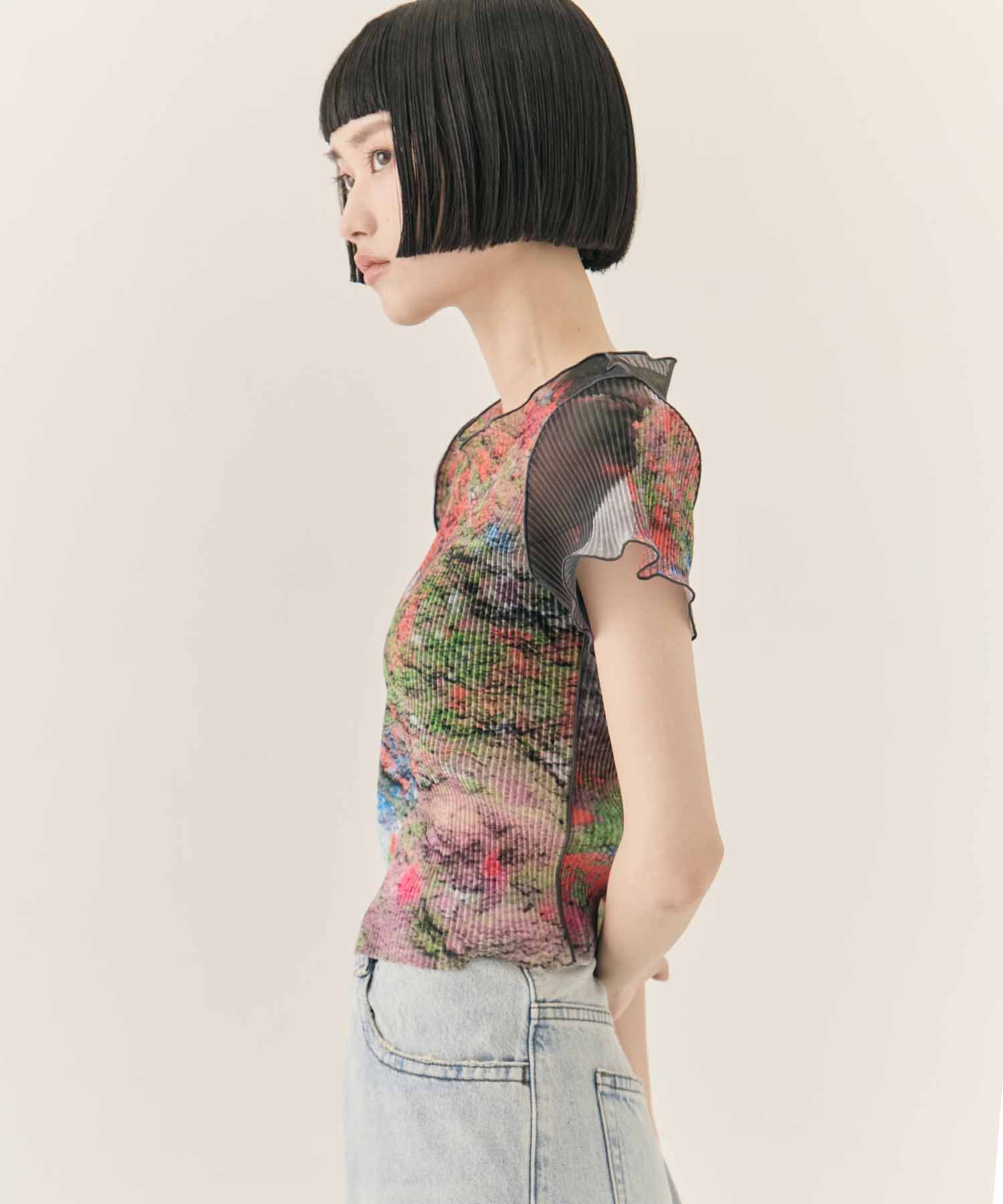 SHEER GRAPHIC TINY TOP kotohayokozawa