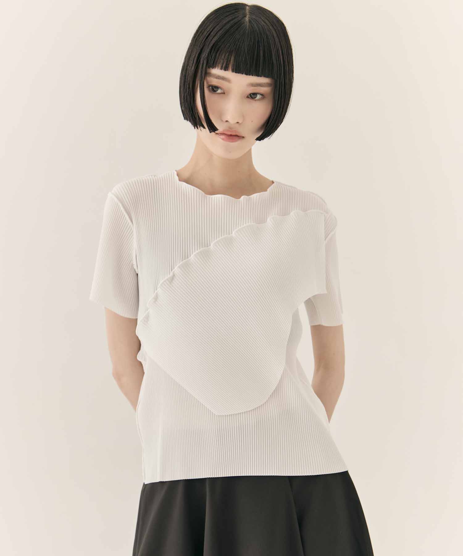 TODO WAVE TOP SHORT SLEEVE kotohayokozawa