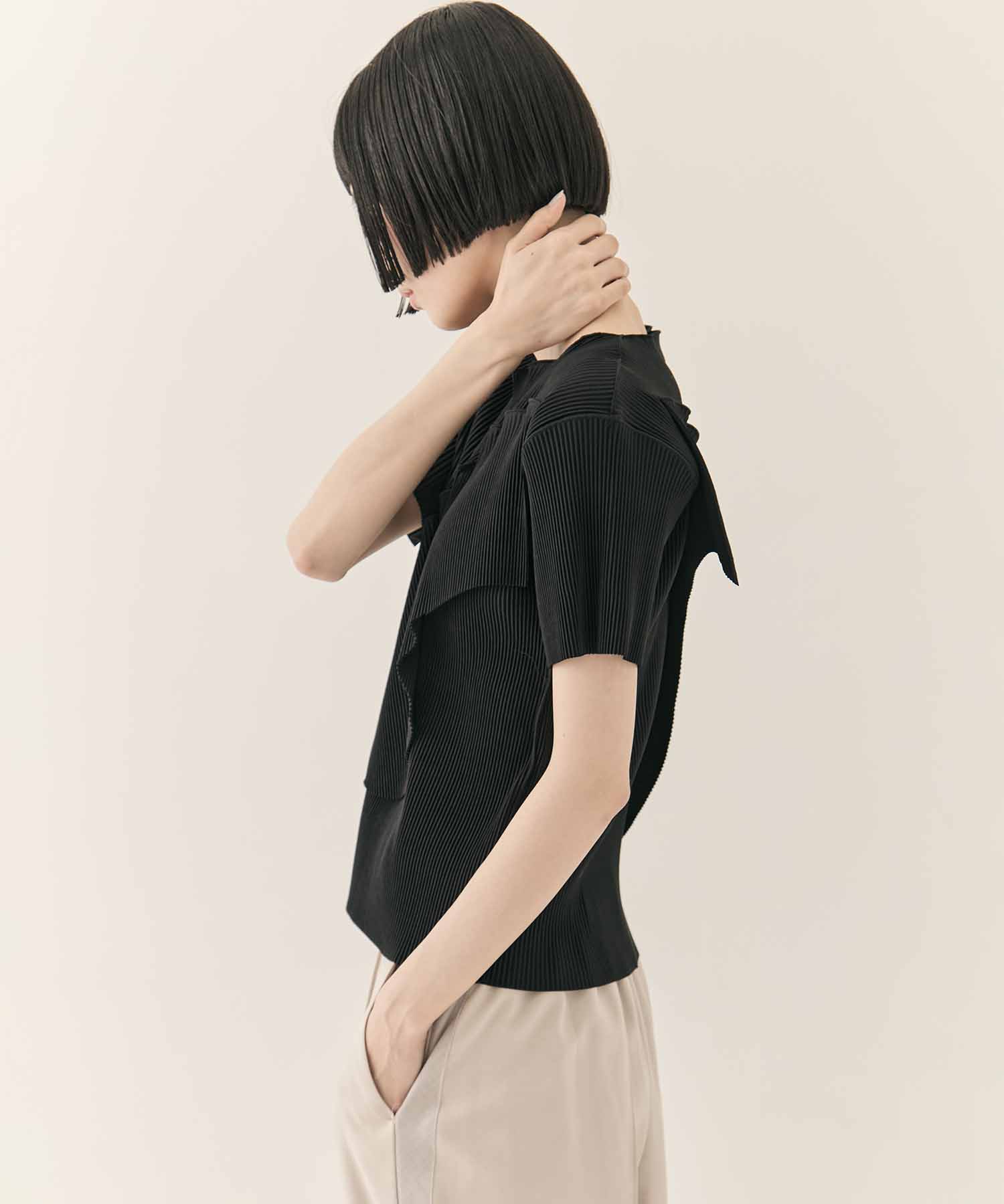 TODO WAVE TOP SHORT SLEEVE kotohayokozawa