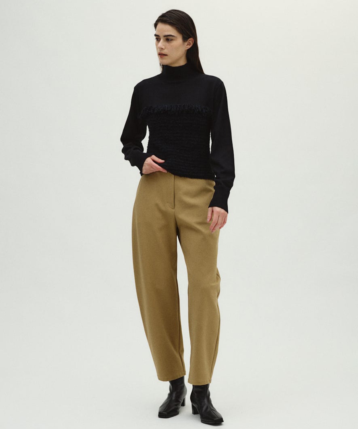 Tweed docking knit tops RIM.ARK