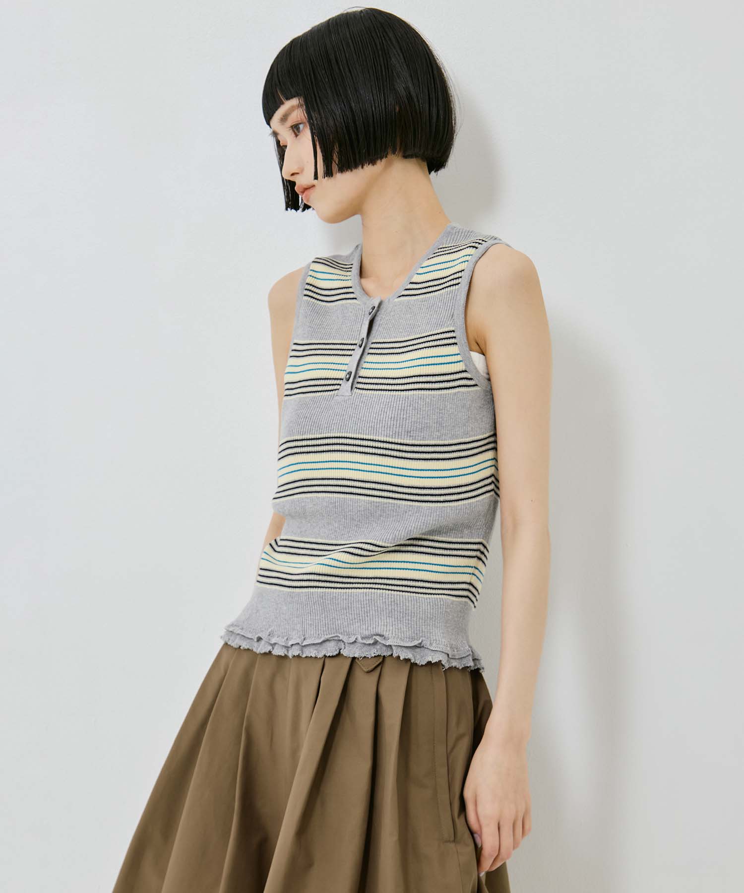 AKES-012K【ボーダーニットトップス】 AKANE UTSUNOMIYA