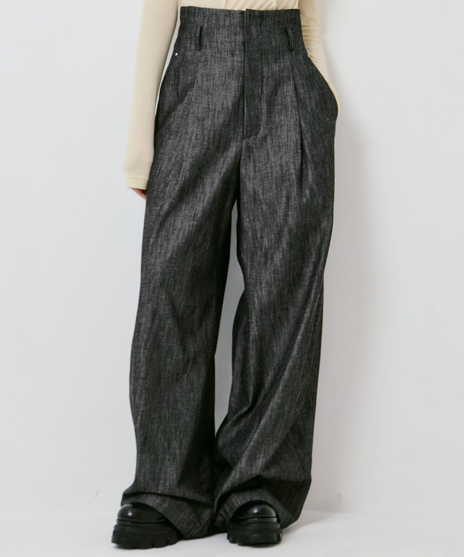 DENIM WIDE PANTS IHNN