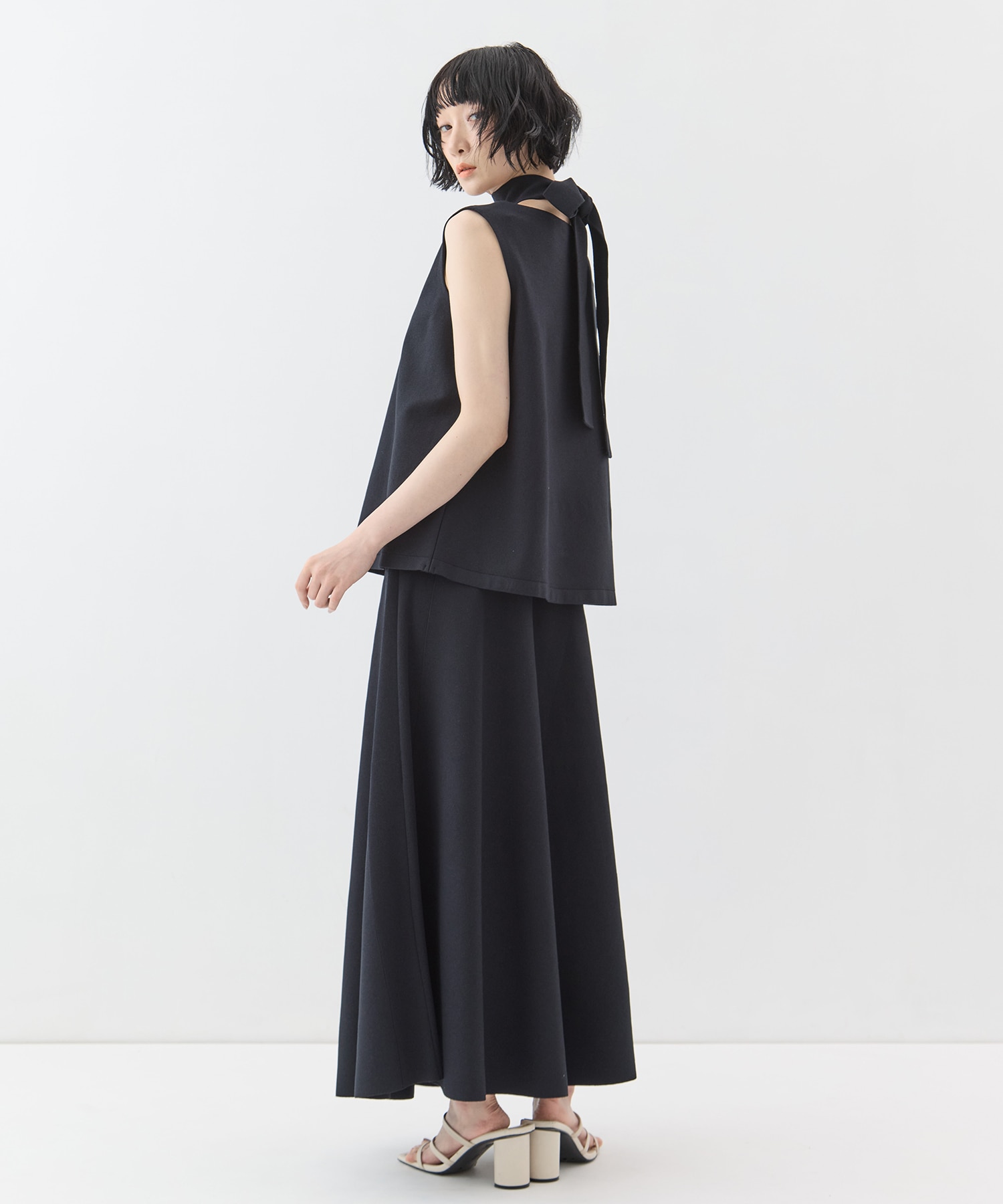 別注knit long flare skirt WRAPINKNOT