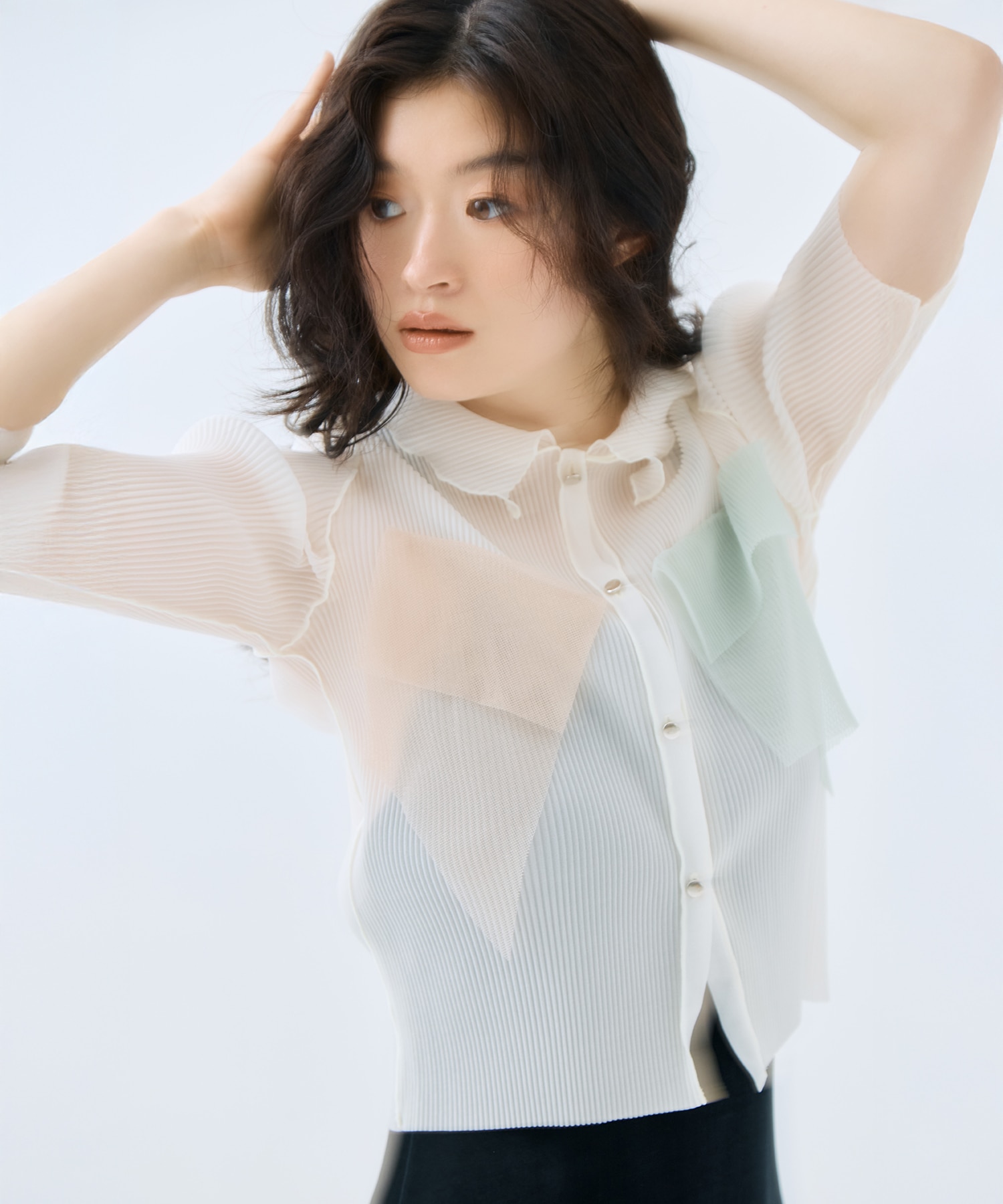 別注シアーラメポロトップス(FREE IVORY): kotohayokozawa: WOMENS