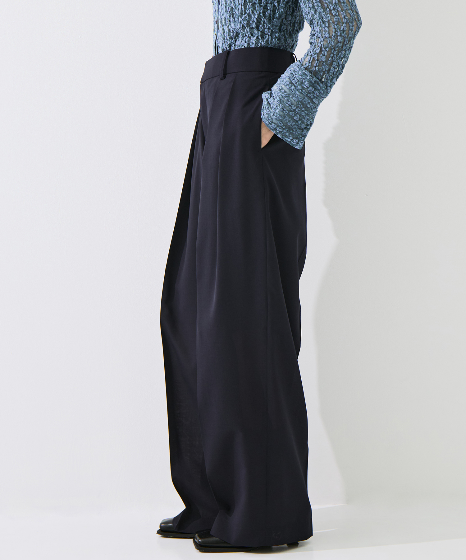 Sheer Double Tucked Trousers STUDIOUS