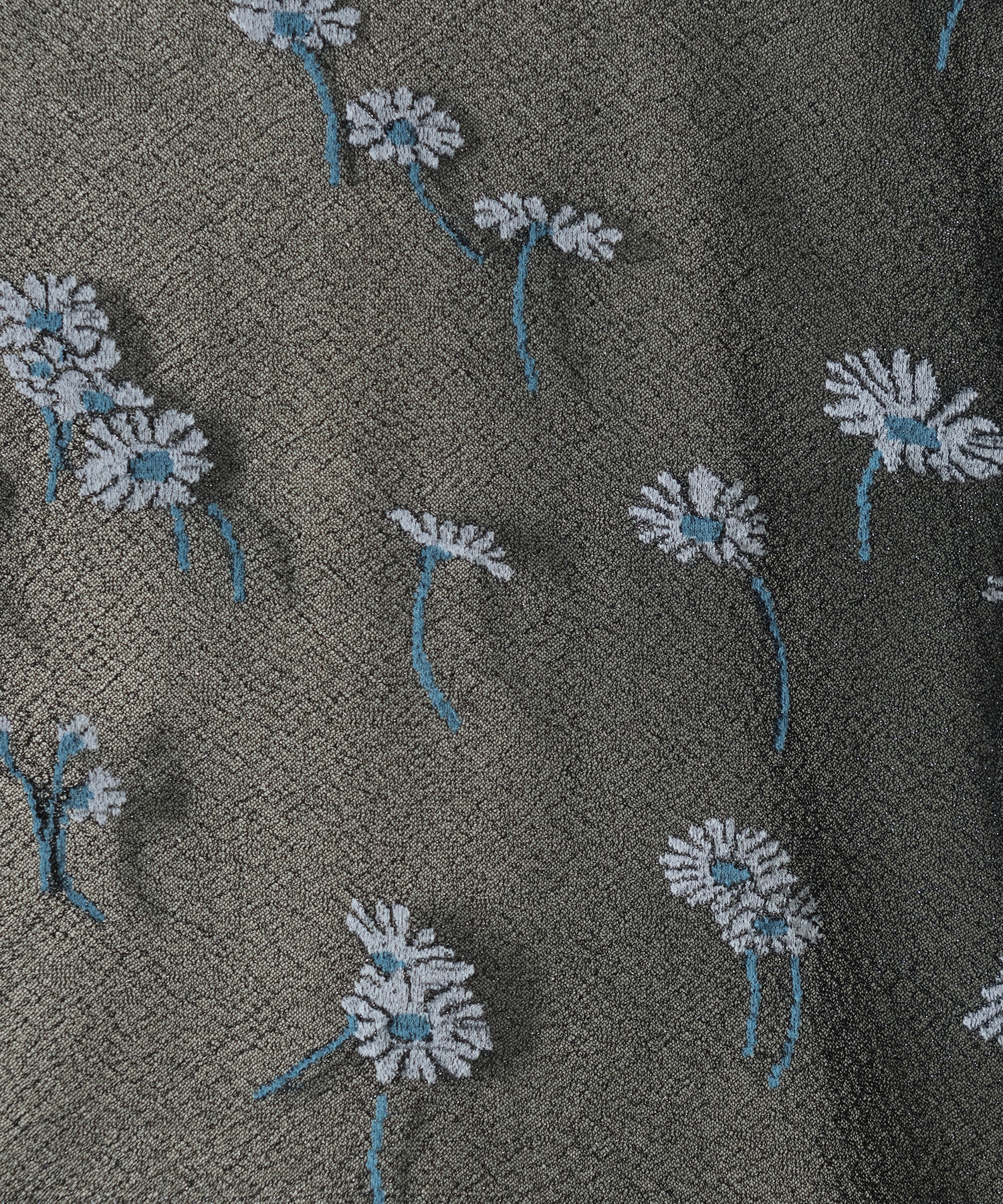 Floral Pattern Long Sleeve Sheer Knit Top Mame Kurogouchi