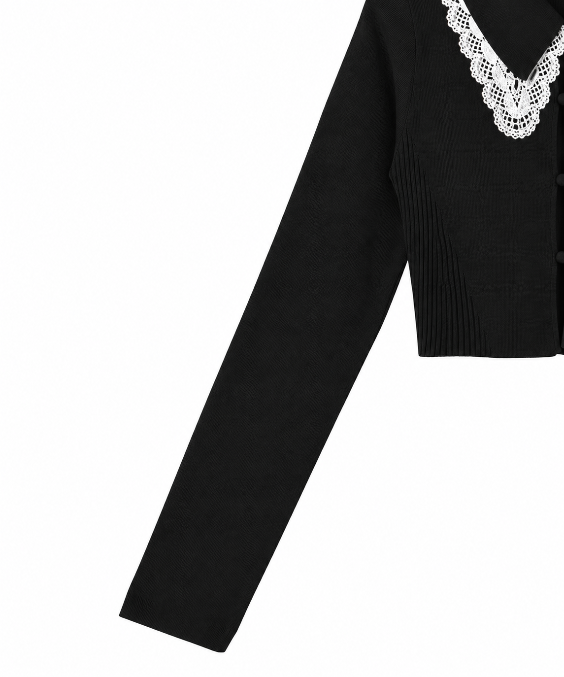 3WAY LACECOLLAR KNIT CARDIGAN AMERI