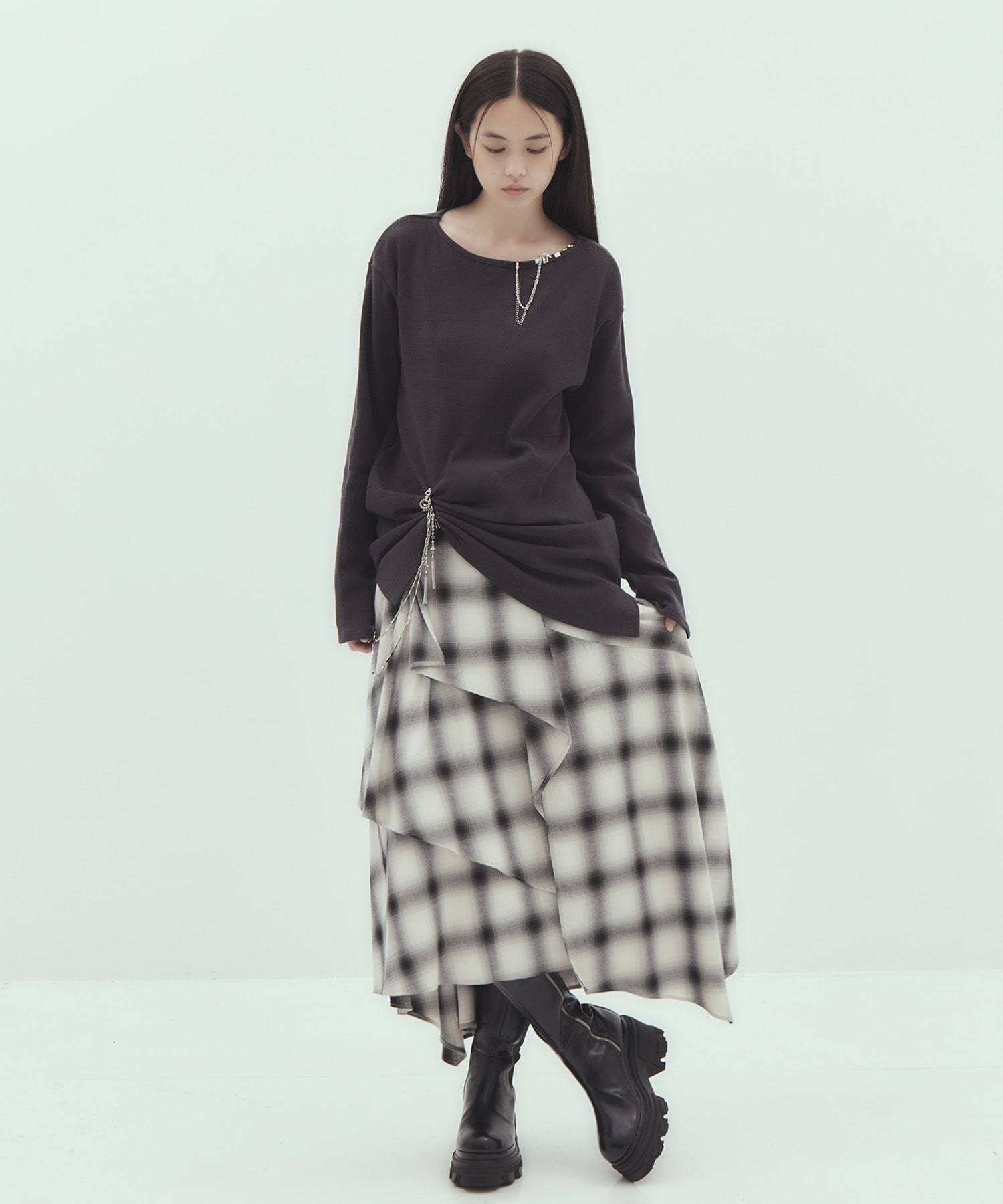 Layered Flare Skirt STUDIOUS