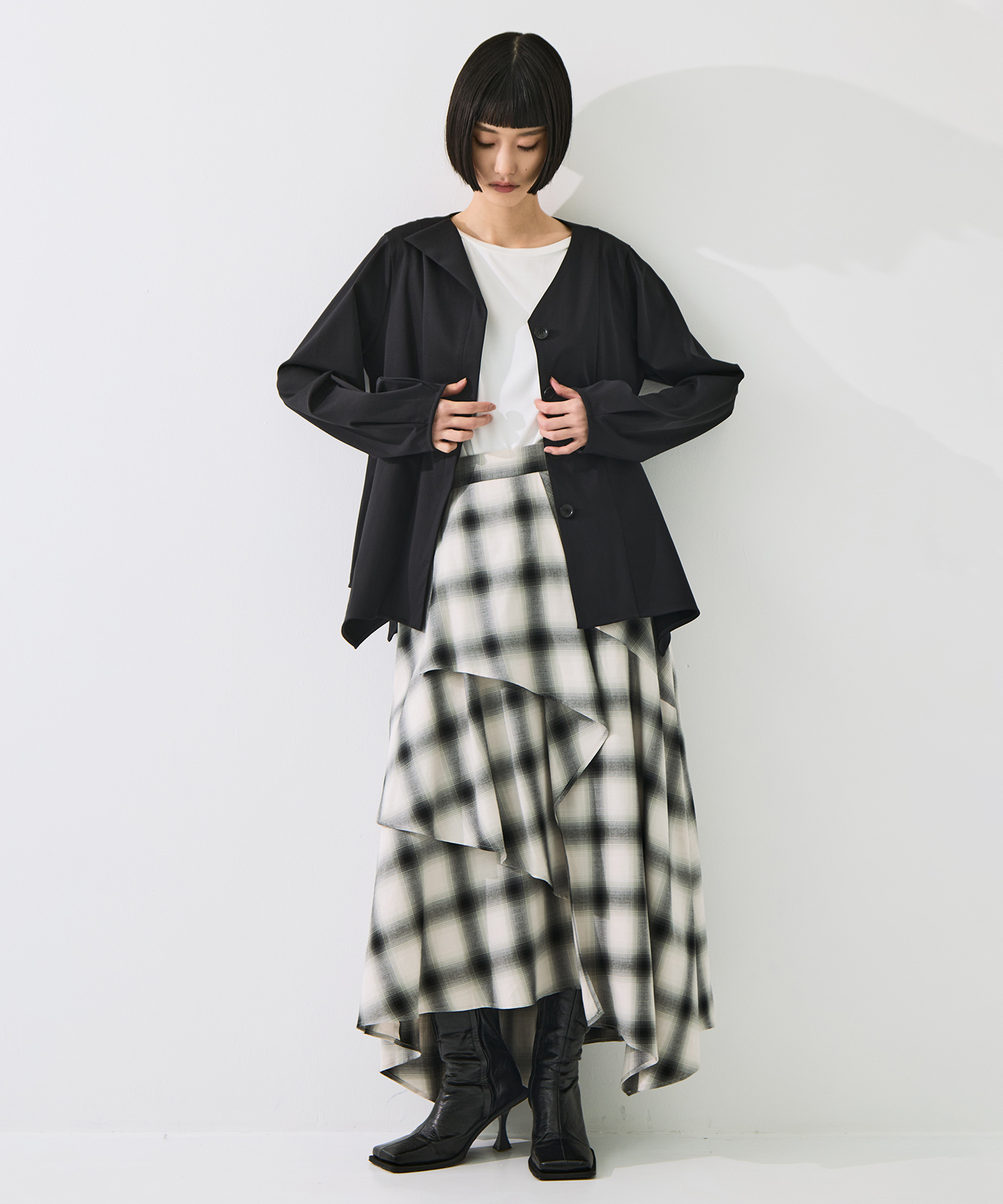 Layered Flare Skirt STUDIOUS