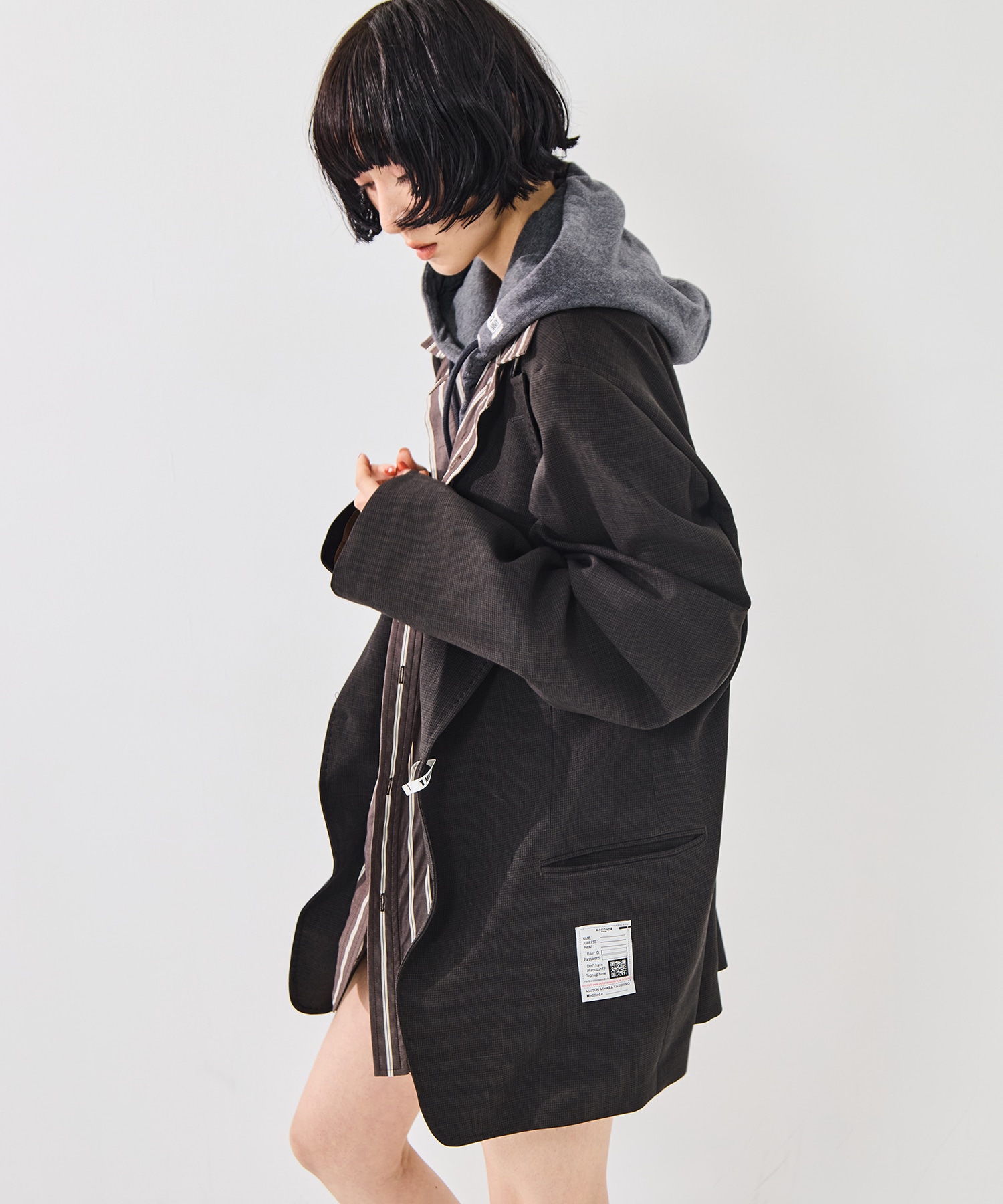 THREE LAYERED HOUNDSTOOTH JACKET Maison MIHARA YASUHIRO