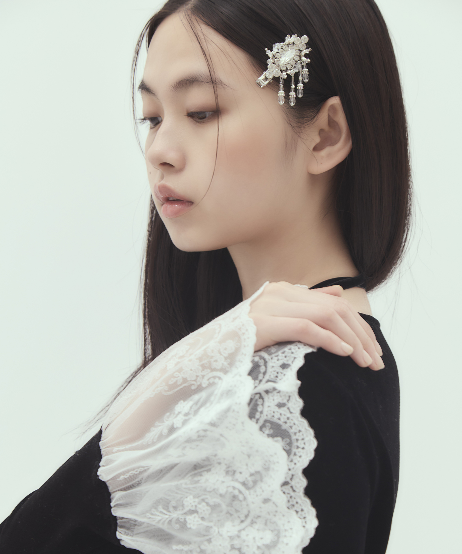 crystal hair clip left tanakadaisuke