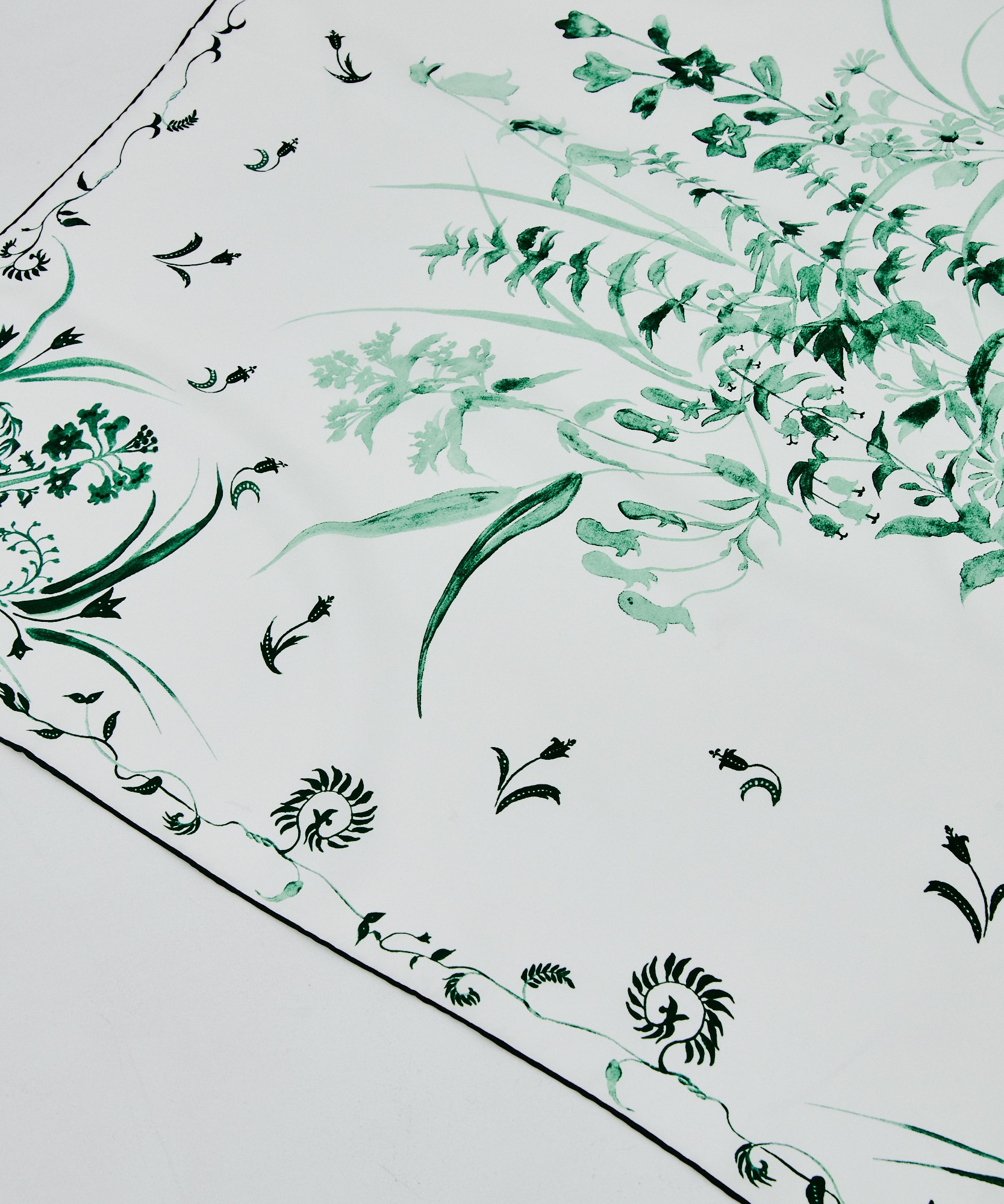 Hand Printed Silk Scarf Mame Kurogouchi