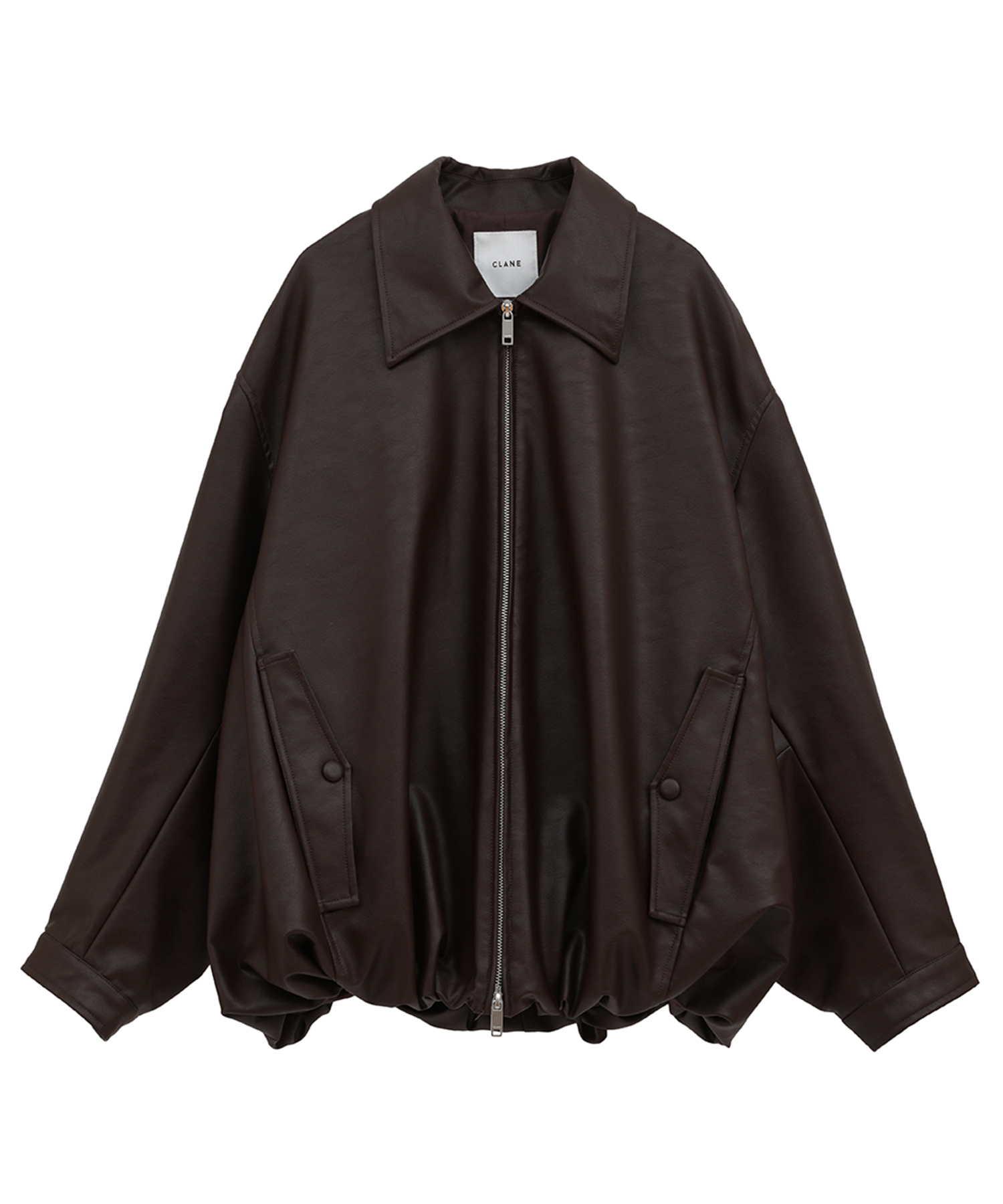 別注 FAKE LEATHER BALLOON JACKET CLANE