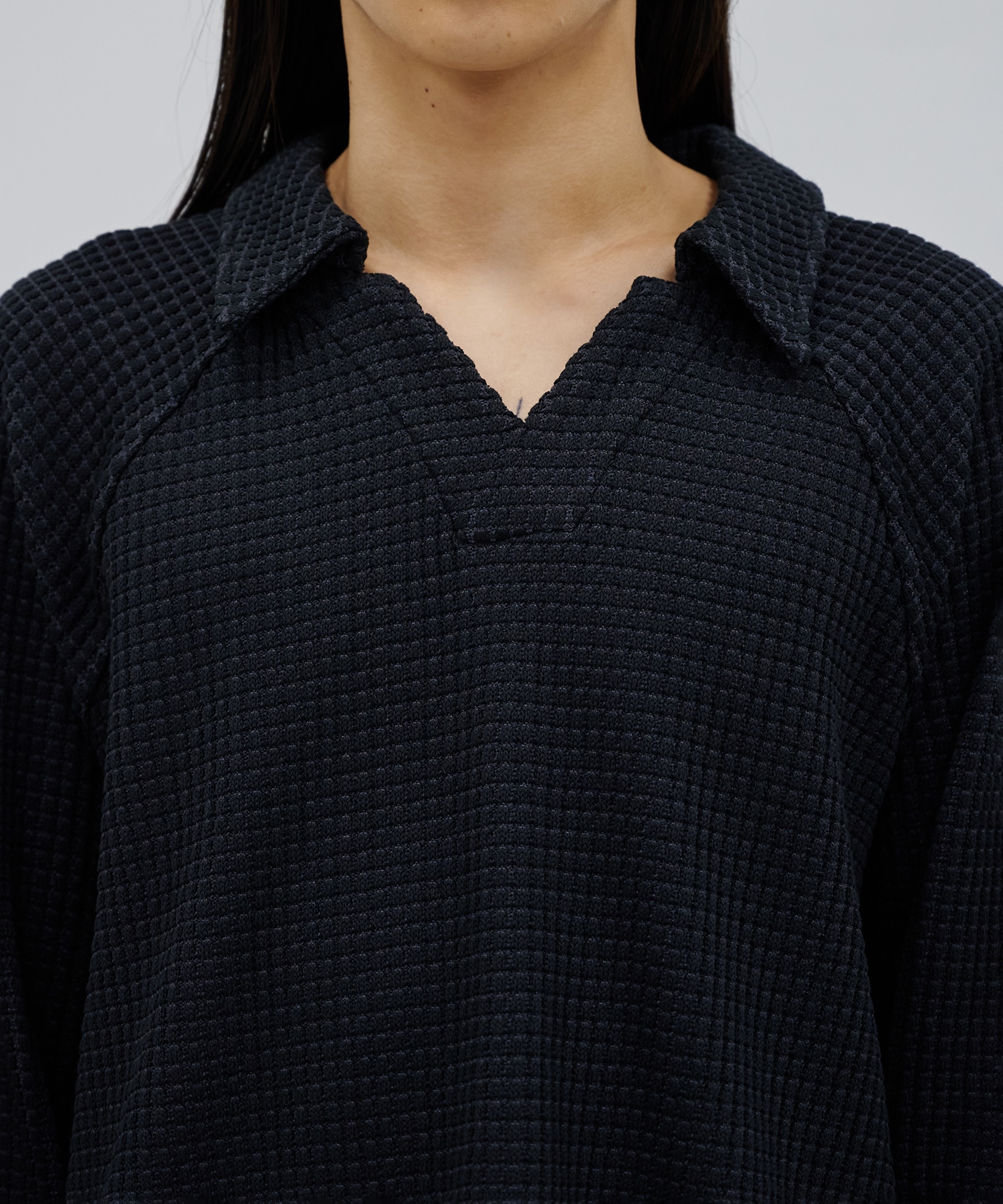 別注 Big Waffle V-Neck Shirt MATSUFUJI