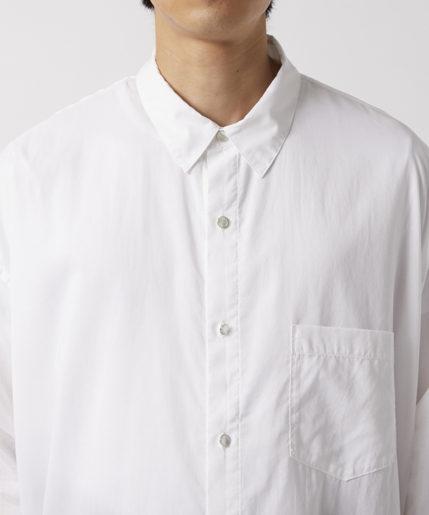 Washed Over Cotton&Silk Shirt Fujimoto