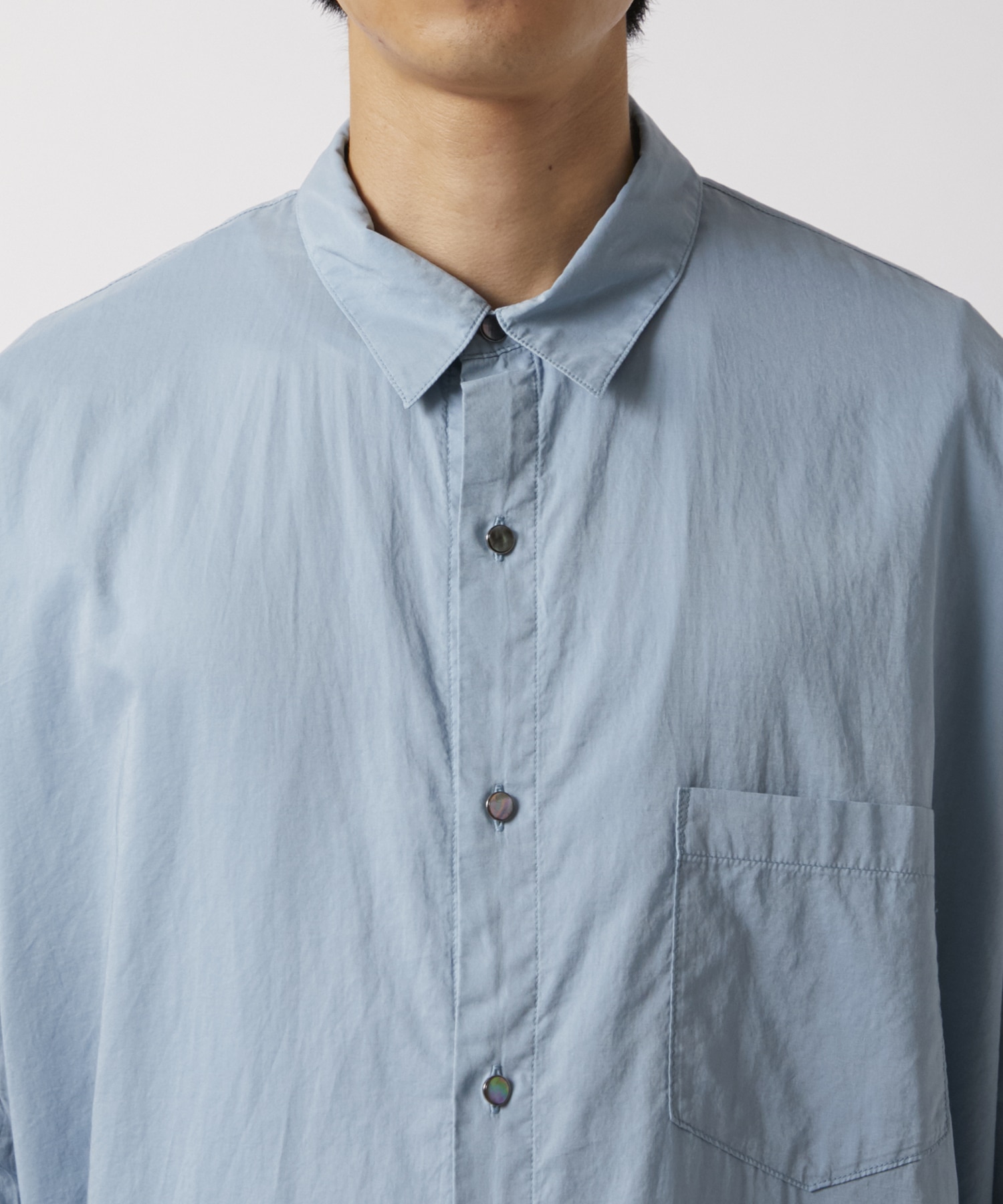 Washed Over Cotton&Silk Shirt Fujimoto