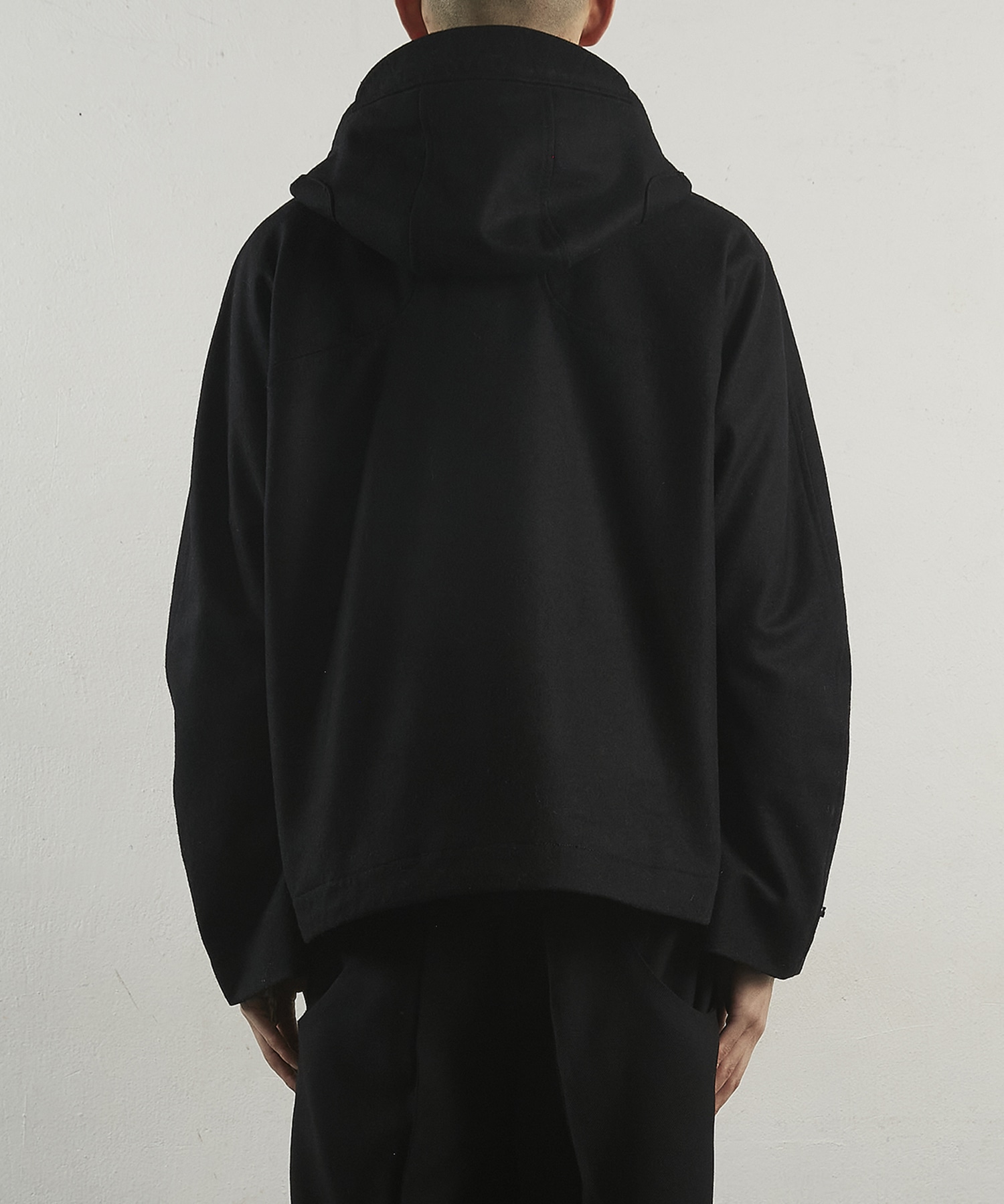 LACE UP HOODED SMOCK JACKET NVRFRGT