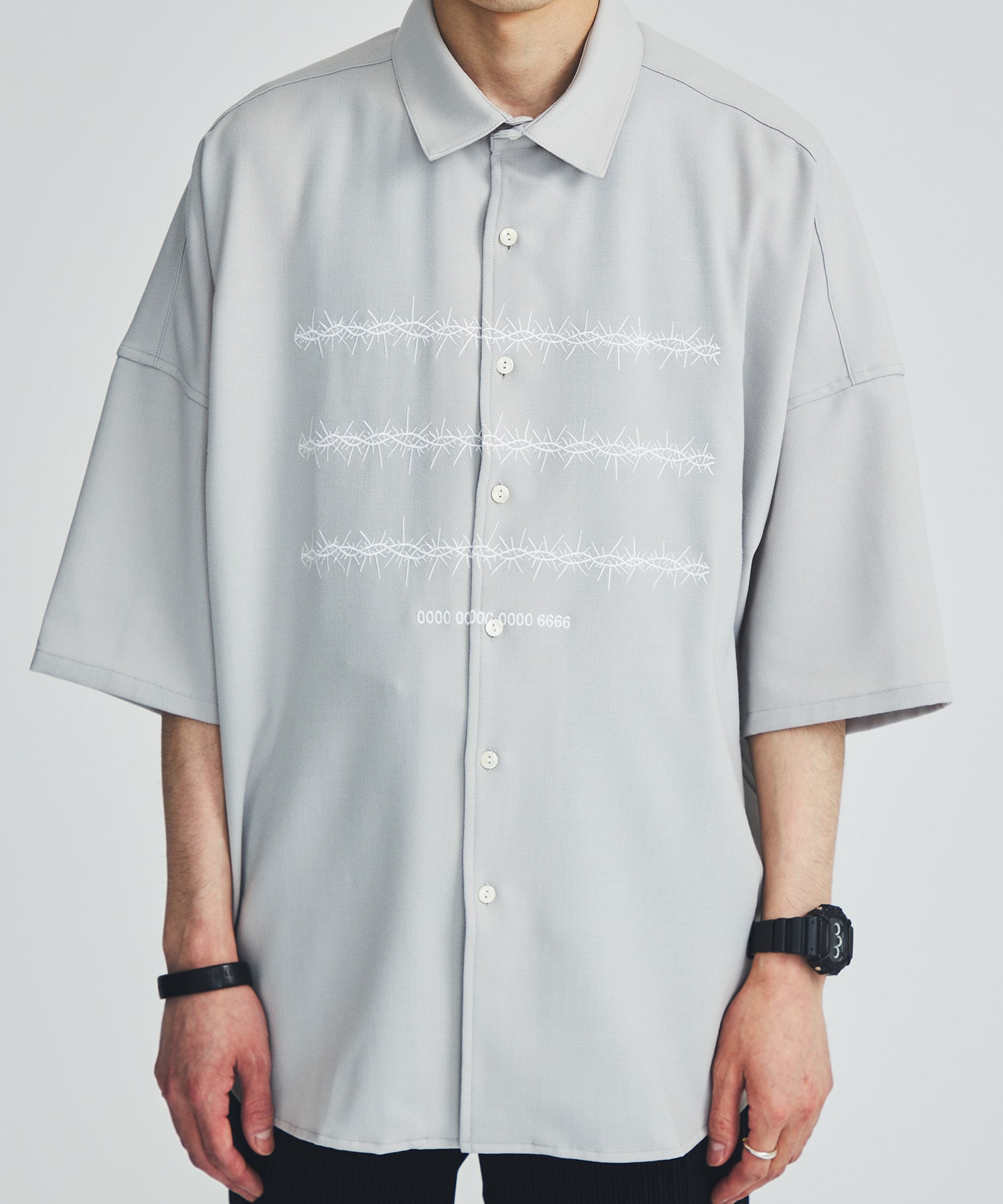 BARBED WIRE emb S/S SHIRTS SHAREEF
