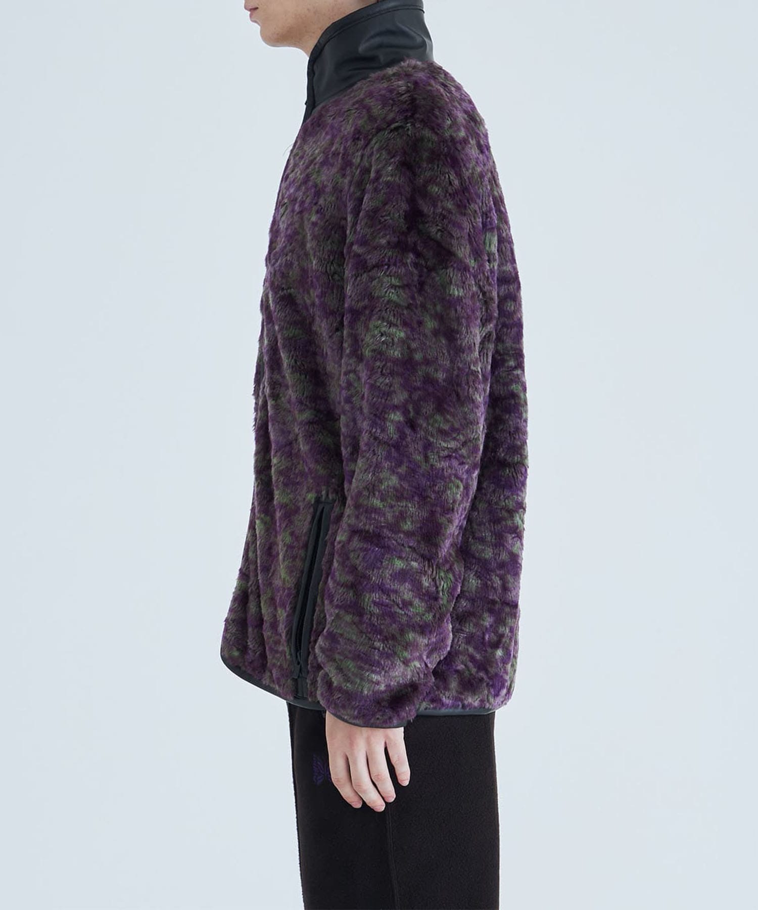 Fur Jacket - Faux Fur / Uneven Printed