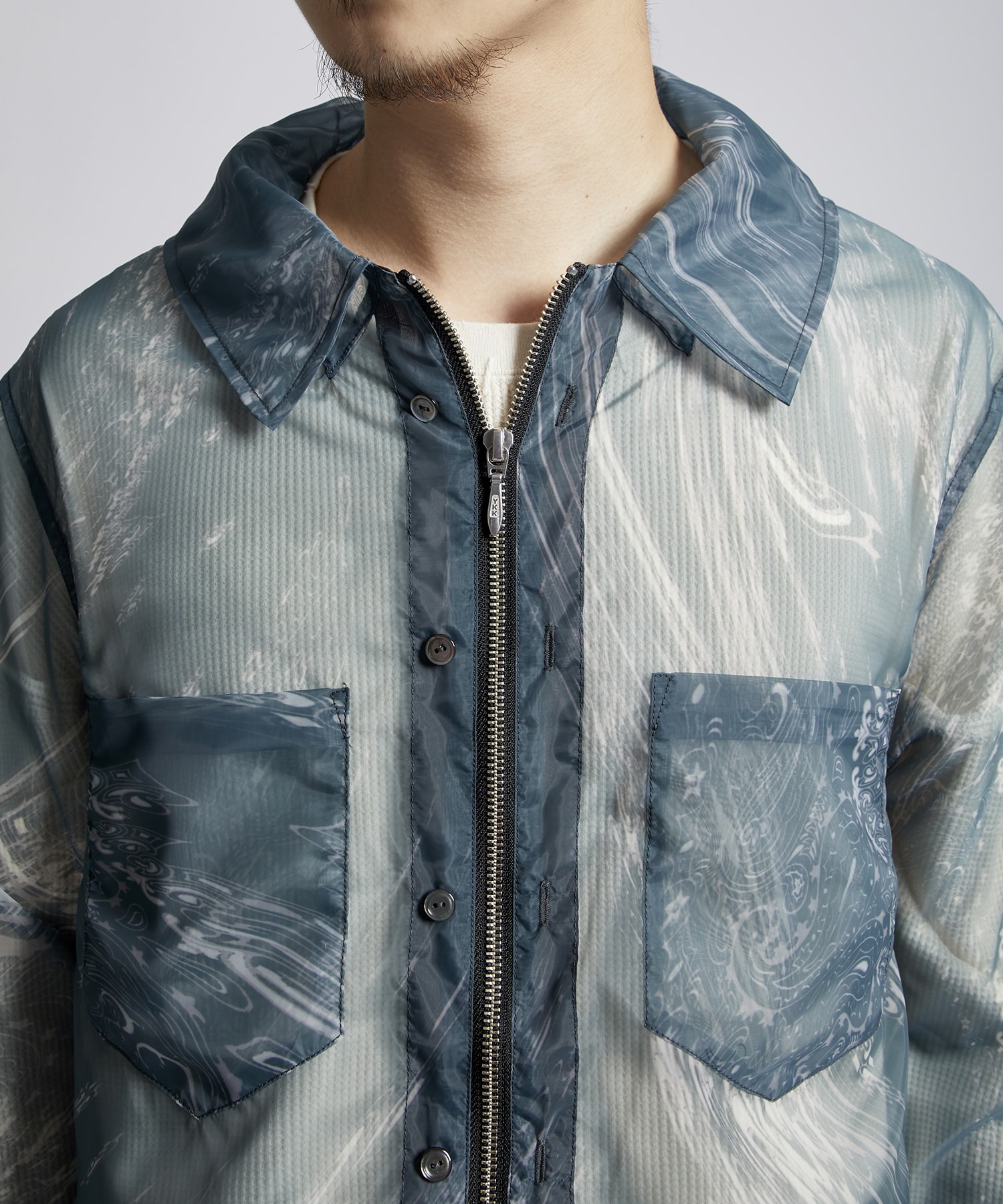 オンラインショップ】 ZIP-UP MARBLE BANDANA SHIRT namaste-restoran.ee