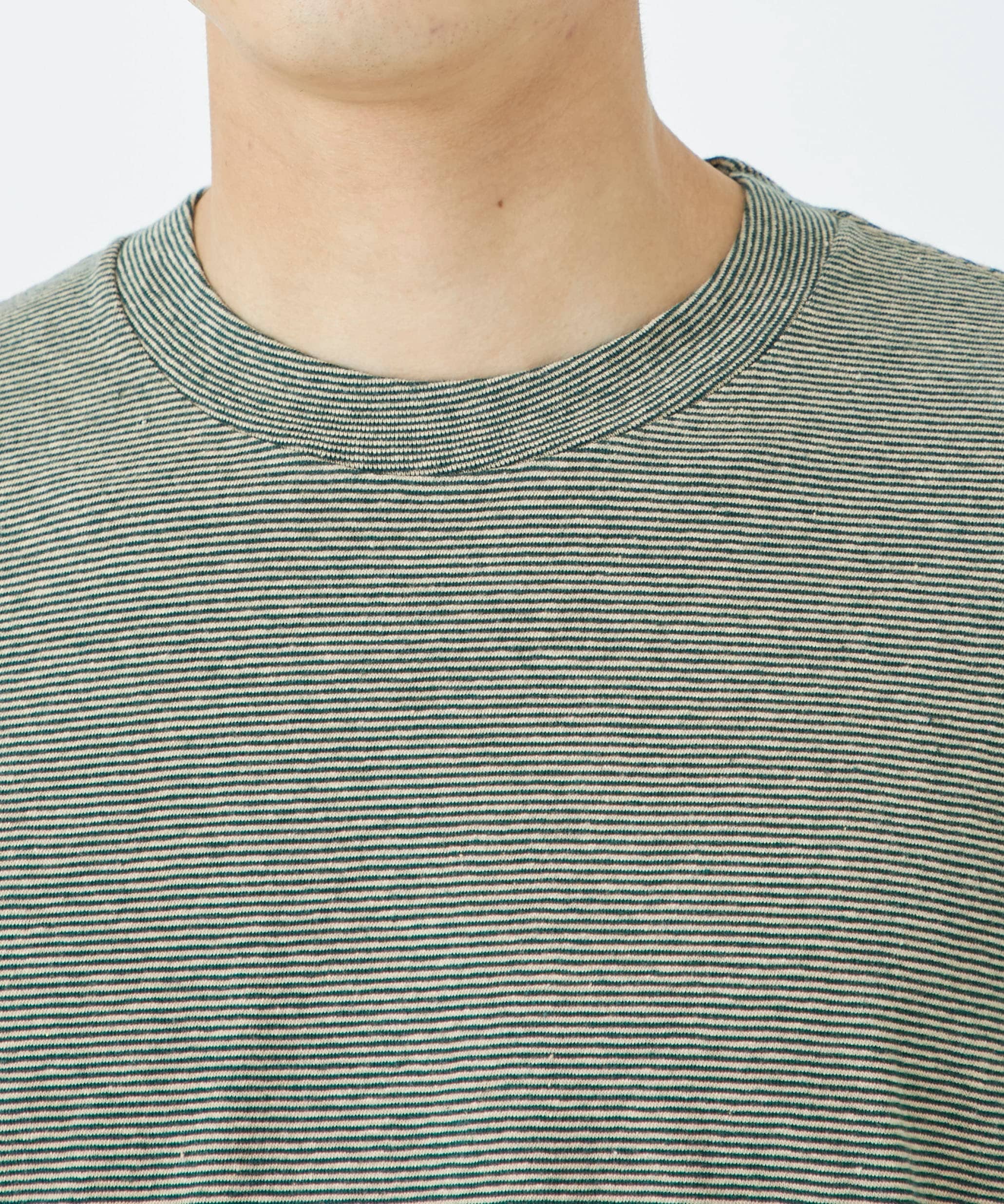 Long-sleeve micro border T-shirt｜UNUSED