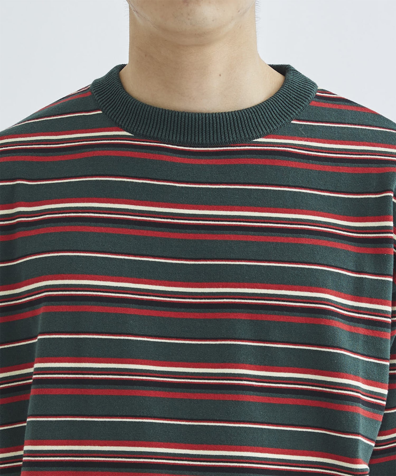 BORDER KNIT S/S TEE F-LAGSTUF-F