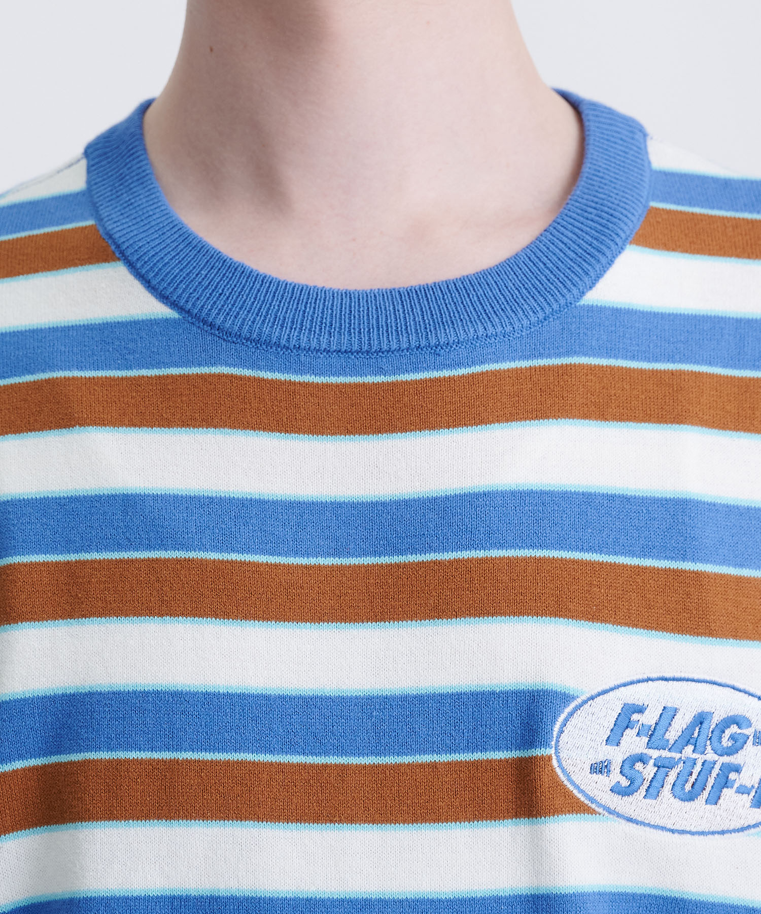 STRIPE LS COTTON SWEATER F-LAGSTUF-F