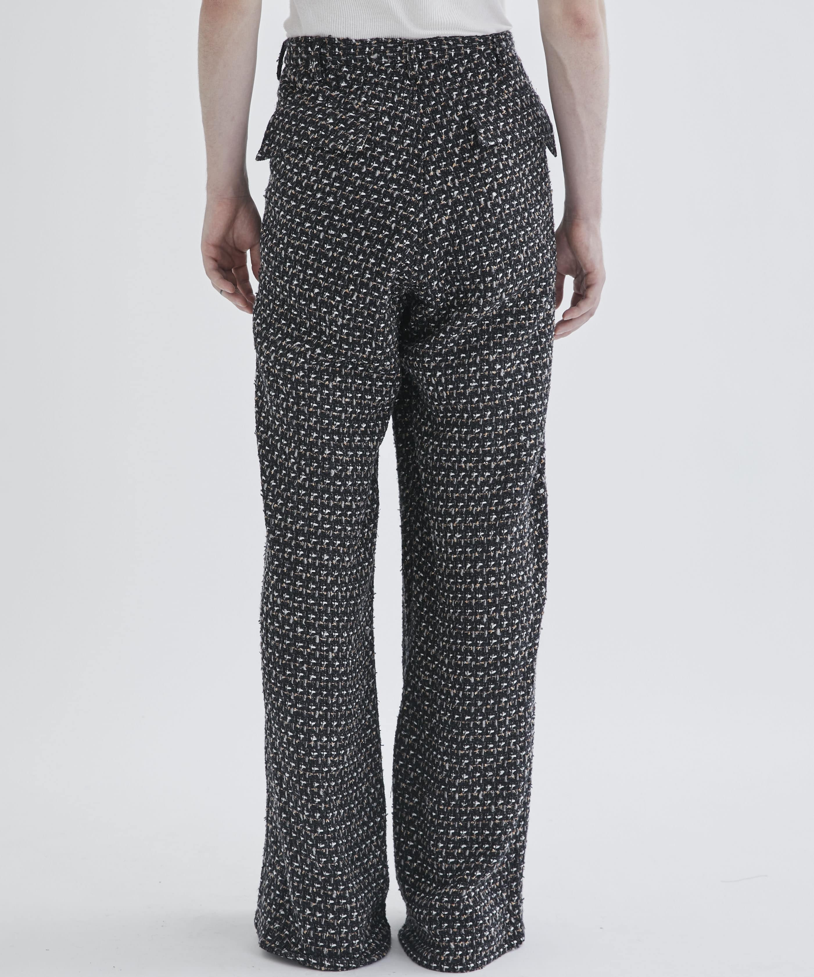 sulvam23aw fancy tweed wide pants新品タグ有り-