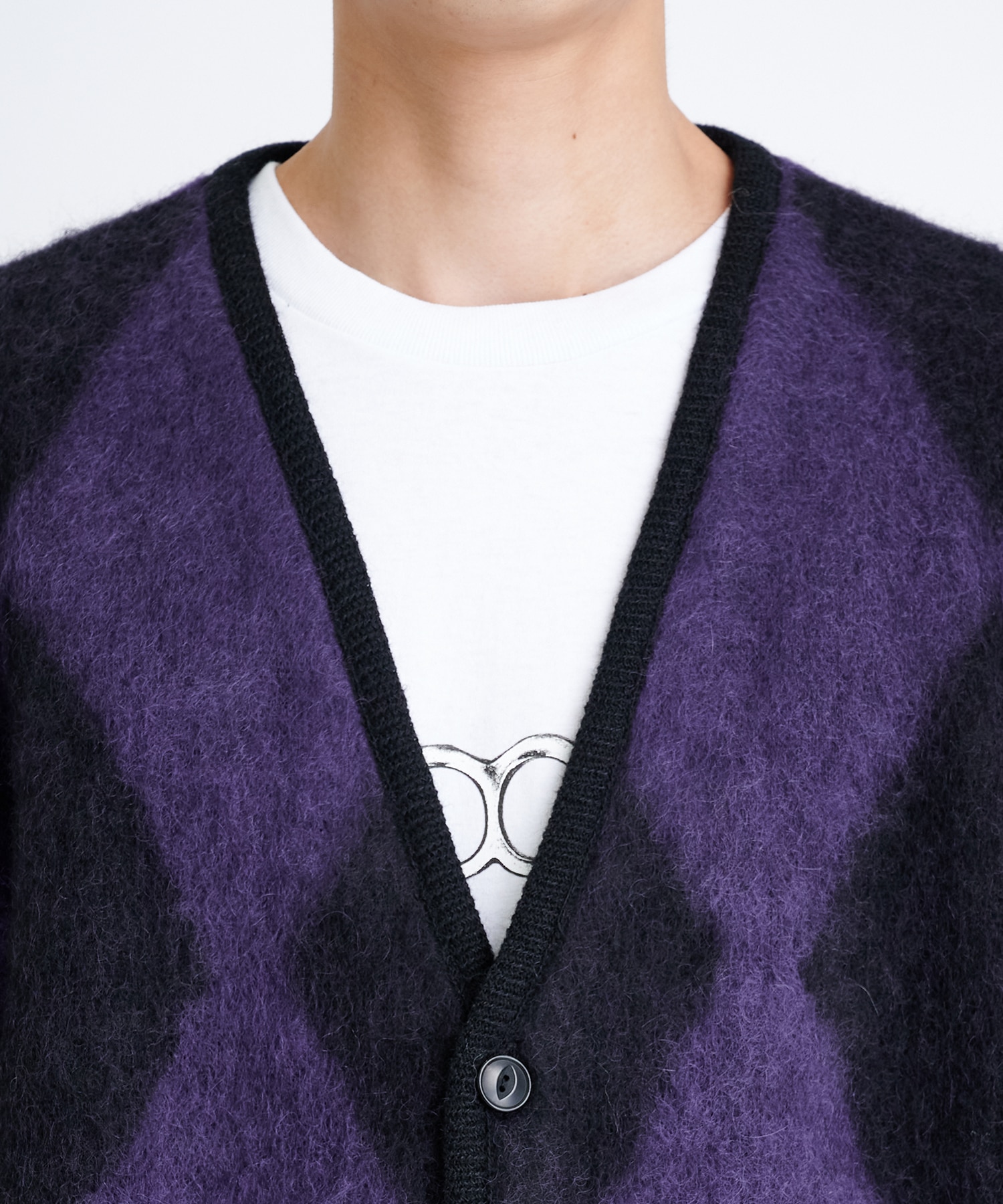 DIAMOND MOHAIR CARDIGAN