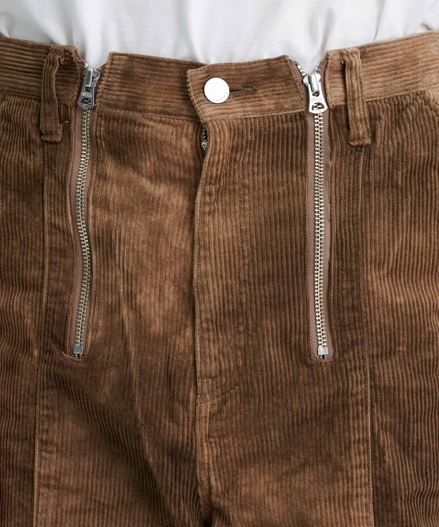 SWITCHING ZIP DYDE CORDUROY PANTS | JIEDA