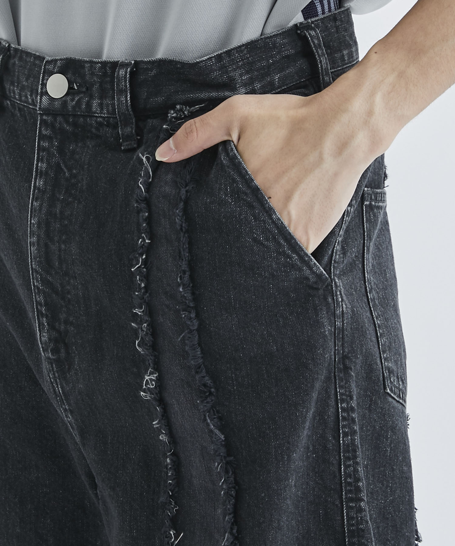 ジエダjieda STUDIOUS別注 PATCH DENIM WIDE PANTS